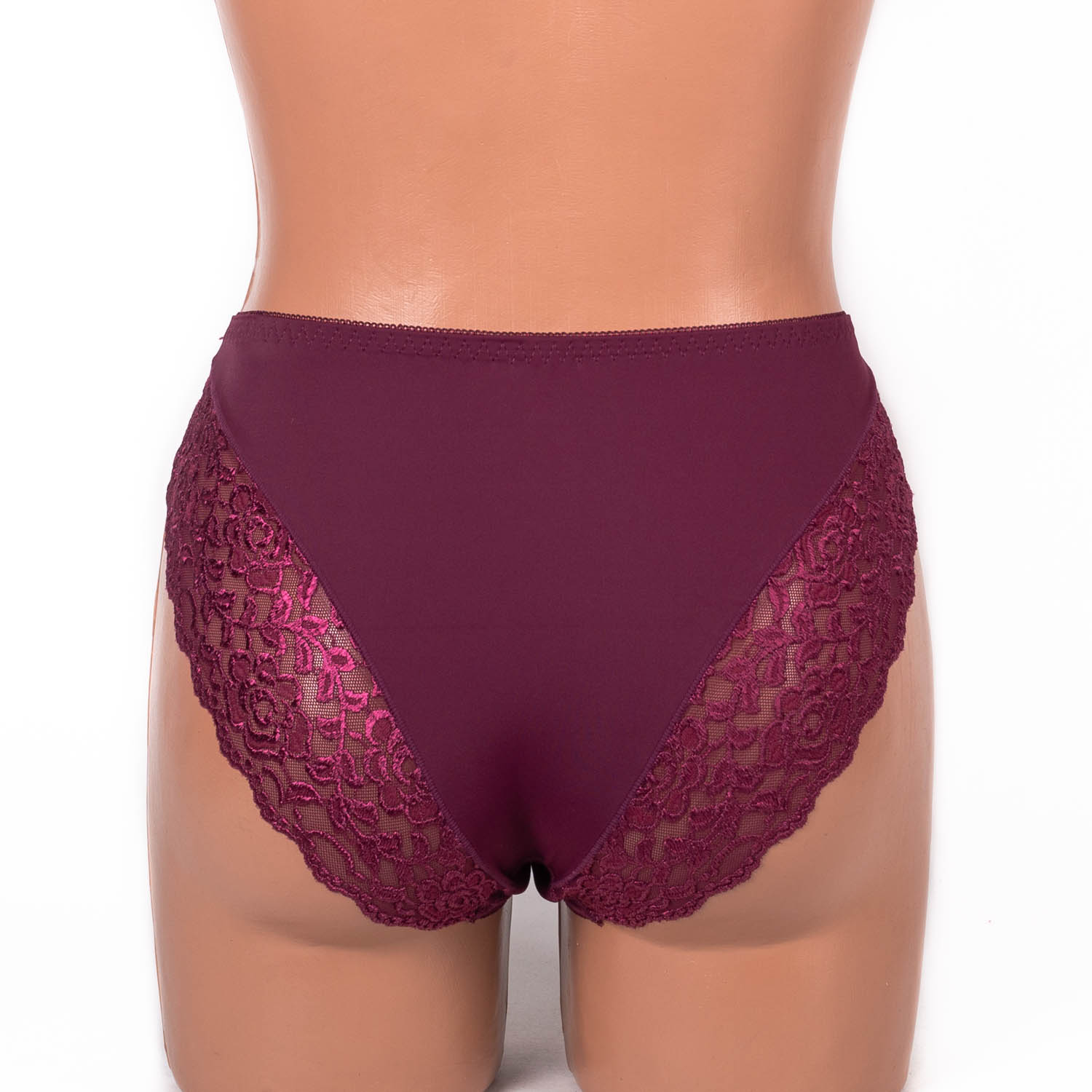 Трусики мереживні з мікрофіброю Anfen 708-33-1 марсала 4092-4