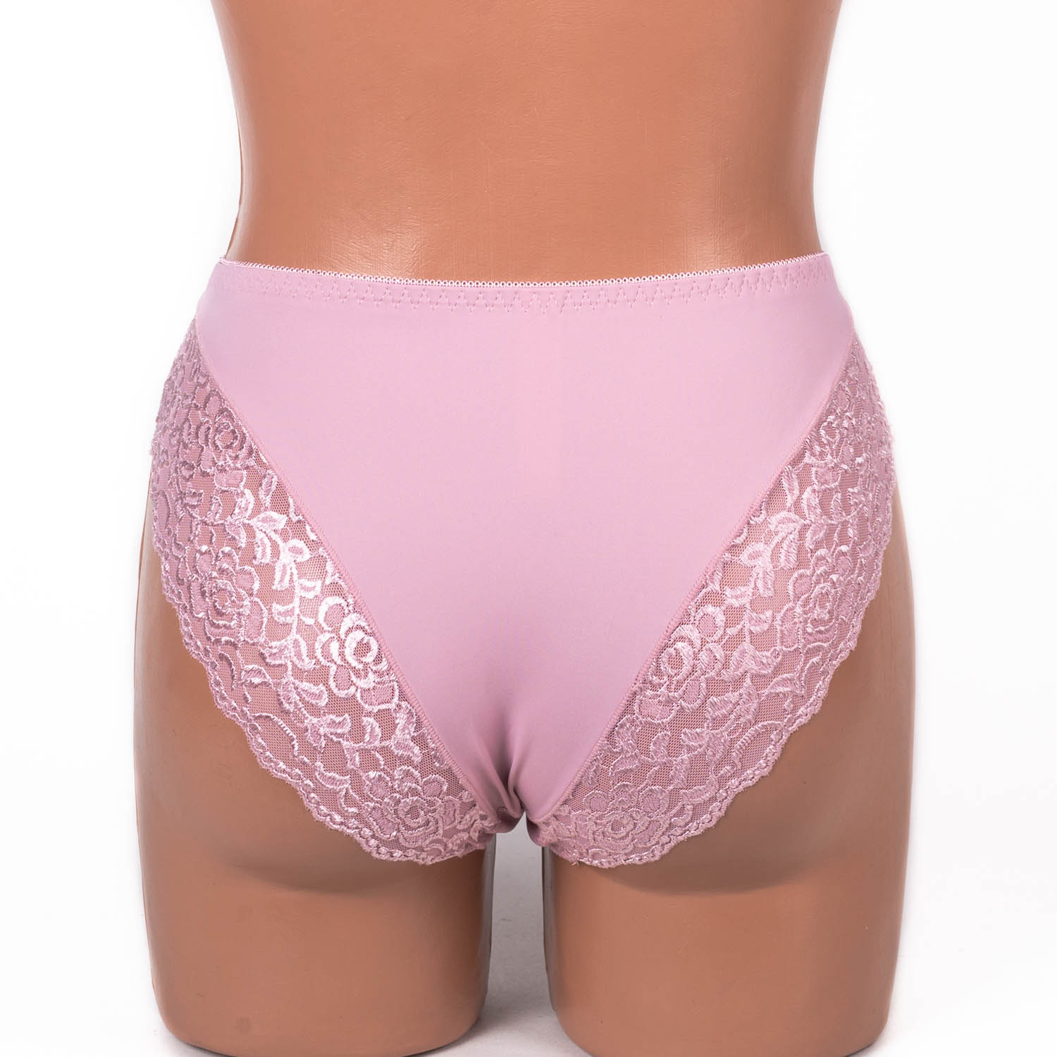 Трусики мереживні з мікрофіброю Anfen 708-33-1 пудра 4092-2 Трусики мереживні з мікрофіброю Anfen 708-33-1 пудра 4092-2