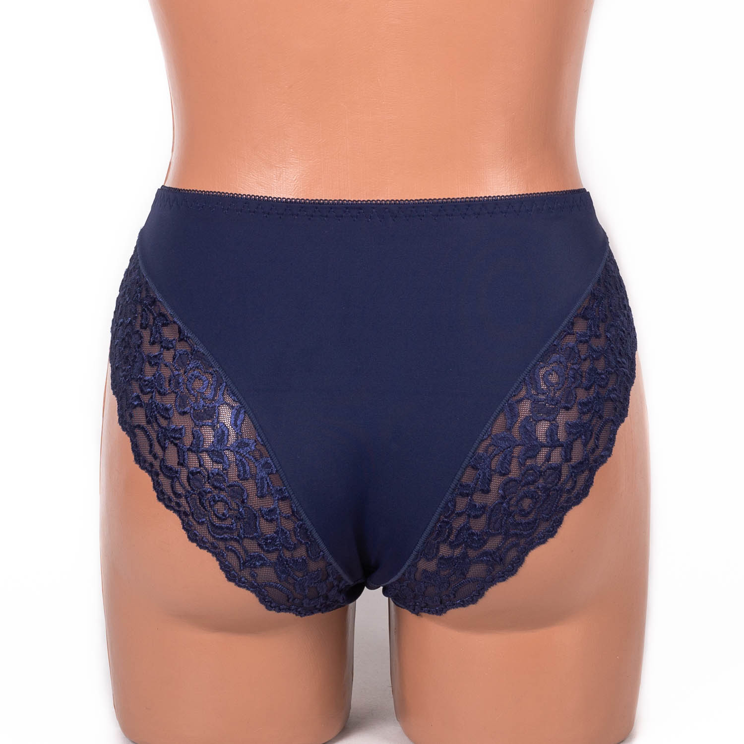 Трусики мереживні з мікрофіброю Anfen 708-33-1 сині 4092-1