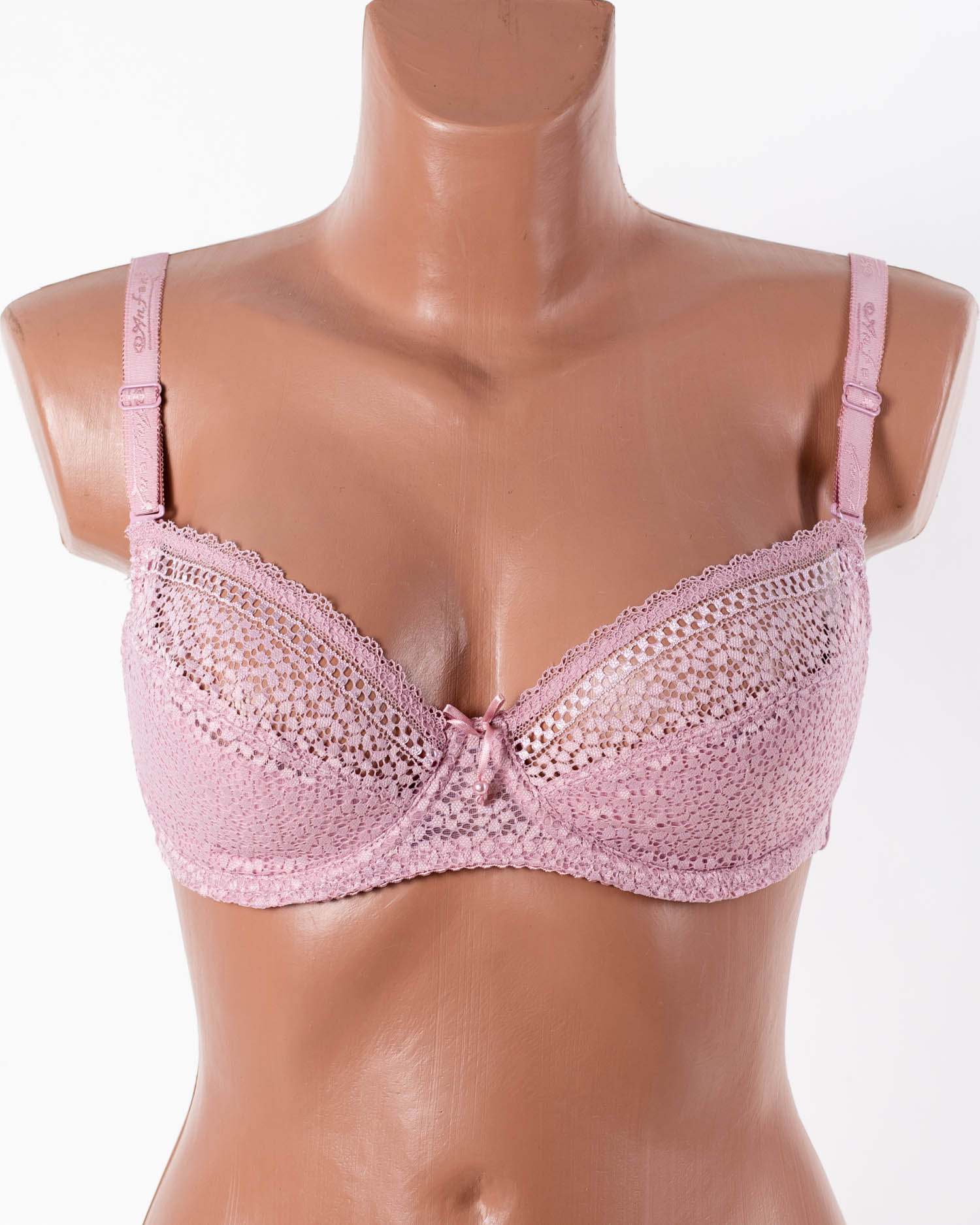 Бюстгальтер мереживний з м'якою чашкою Anfen 3-249 пудра 3-249-1