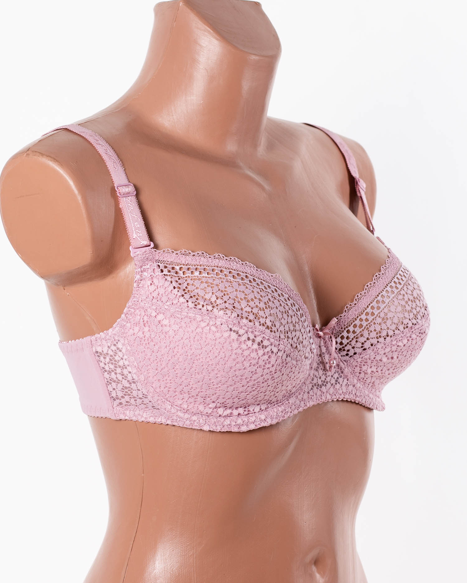 Бюстгальтер мереживний з м'якою чашкою Anfen 3-249 пудра 3-249-1