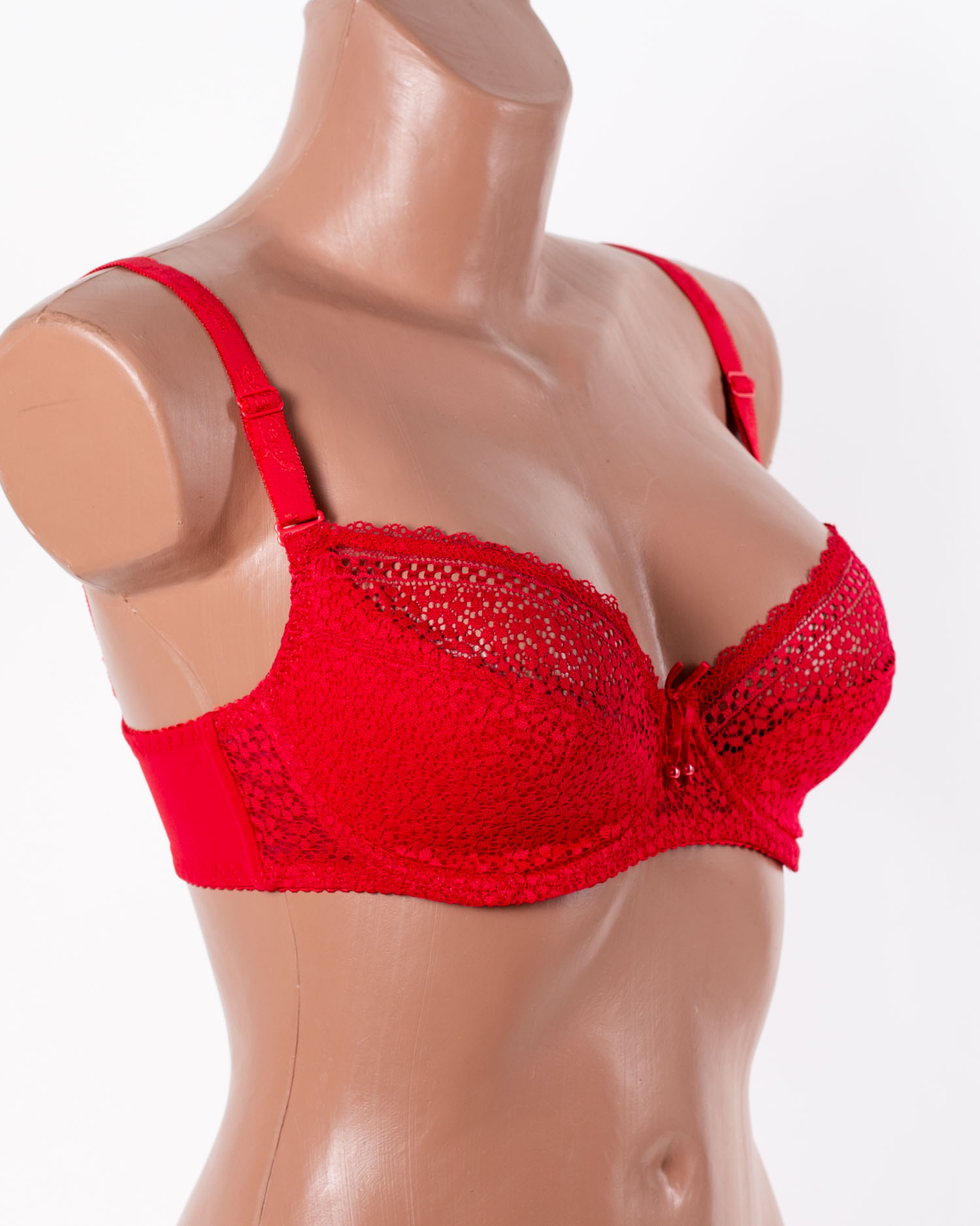 Бюстгальтер мереживний з м'якою чашкою Anfen 3-249 червоний 3-249-2