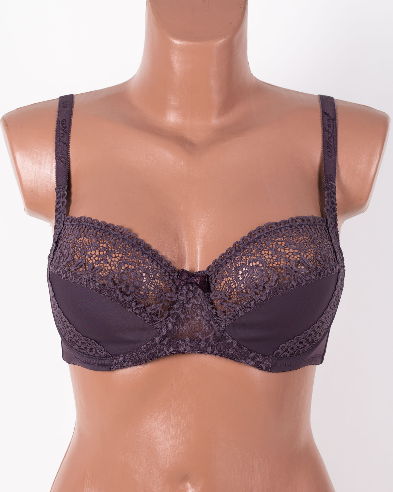 Бюстгальтер мереживний з м'якою чашкою Anfen 31-022 сірий 31-022-10