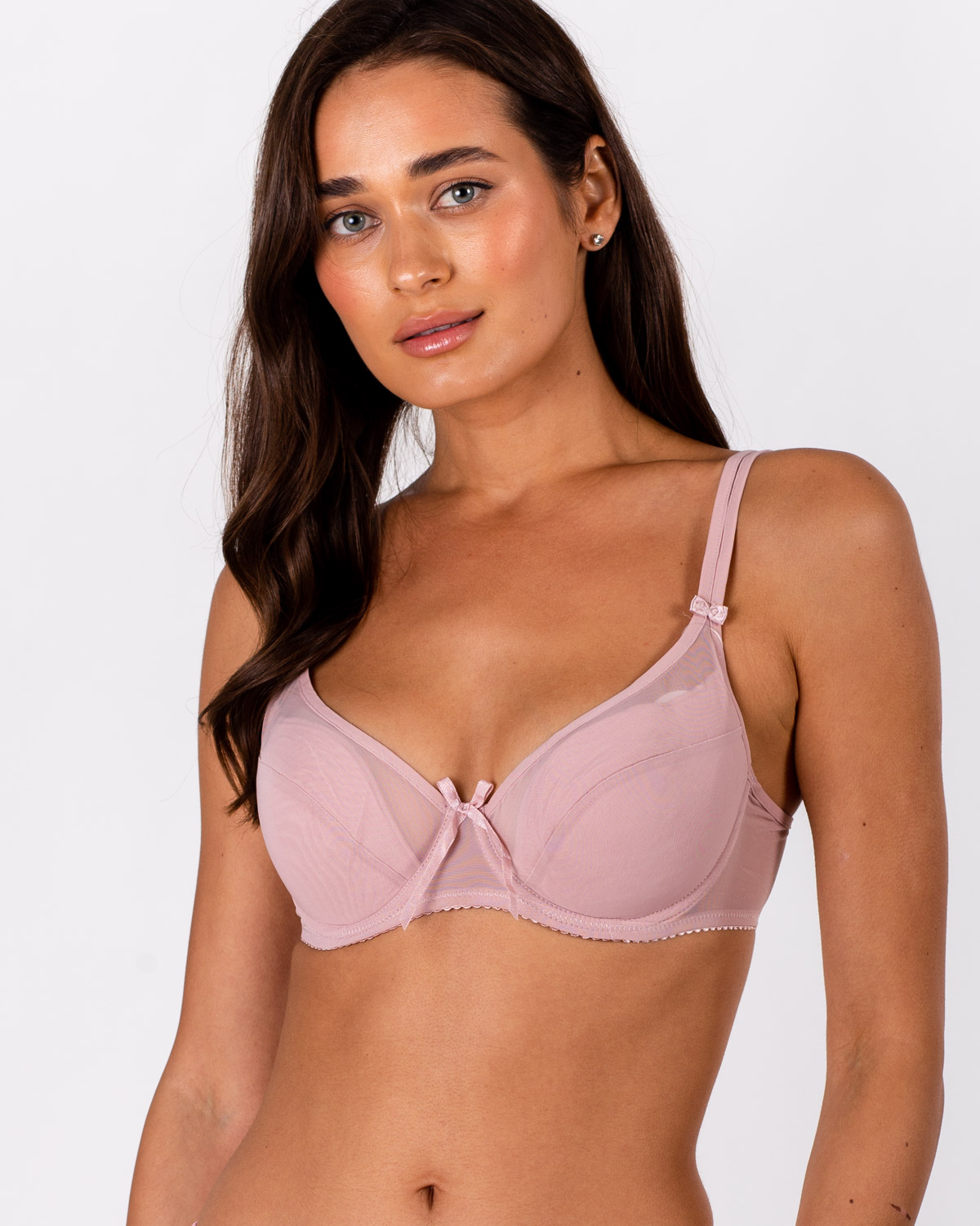 Бюстгальтер на тонкому поролоні з прозорою спинкою Anfen 5015 пудра 5015-5 Бюстгальтер на тонкому поролоні з прозорою спинкою Anfen 5015 пудра 5015-5