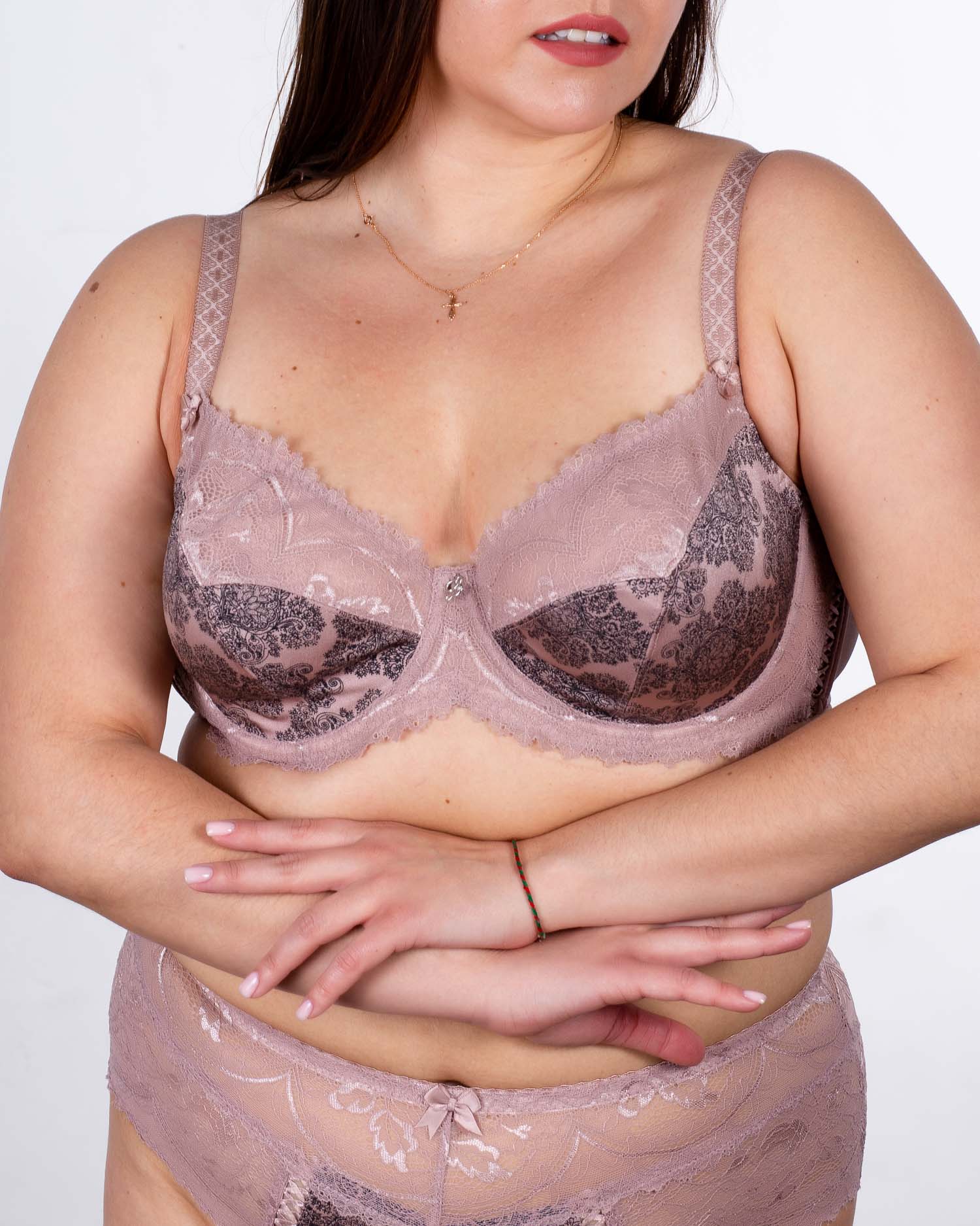 Бюстгальтер без поролона  з принтом Lanny mode 11239 капучино 11239-6