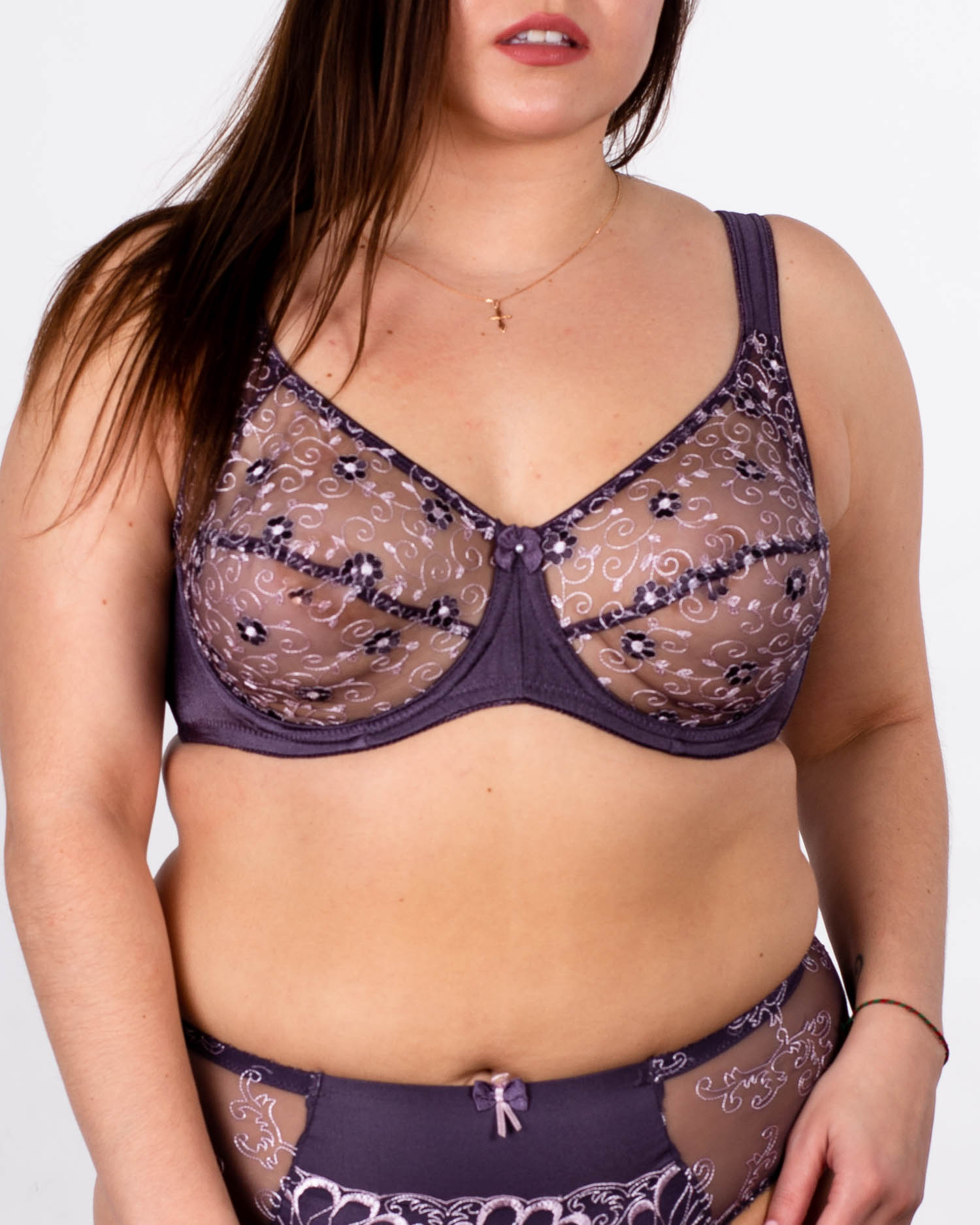 Бюстгальтер з прозорою чашкою Lanny mode 11245 мокко 11245-1