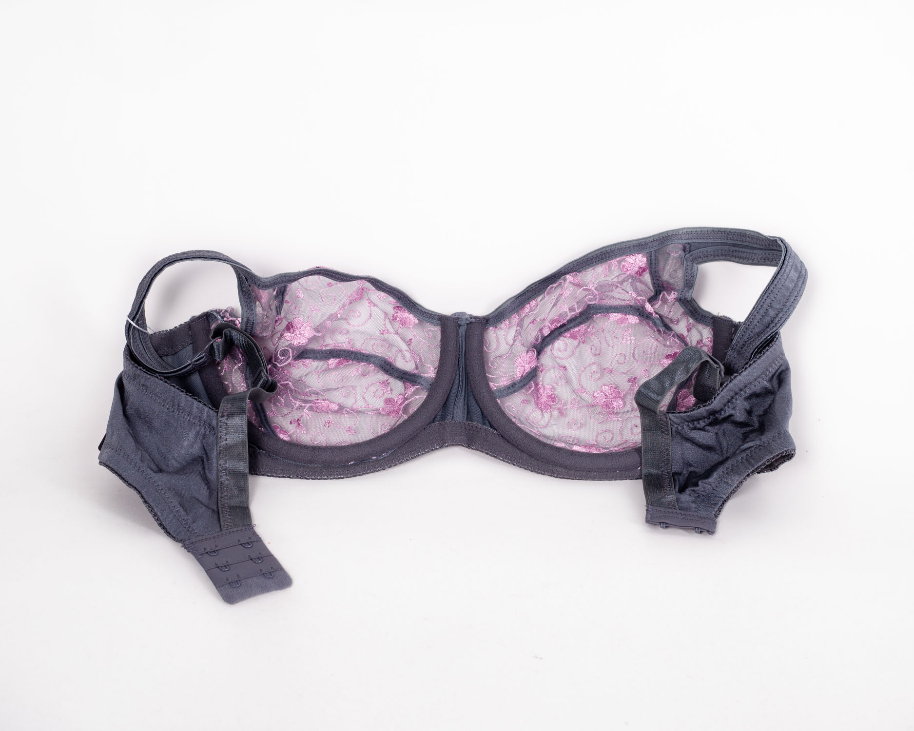 Бюстгальтер з прозорою чашкою Lanny mode 11245 сірий 11245-8