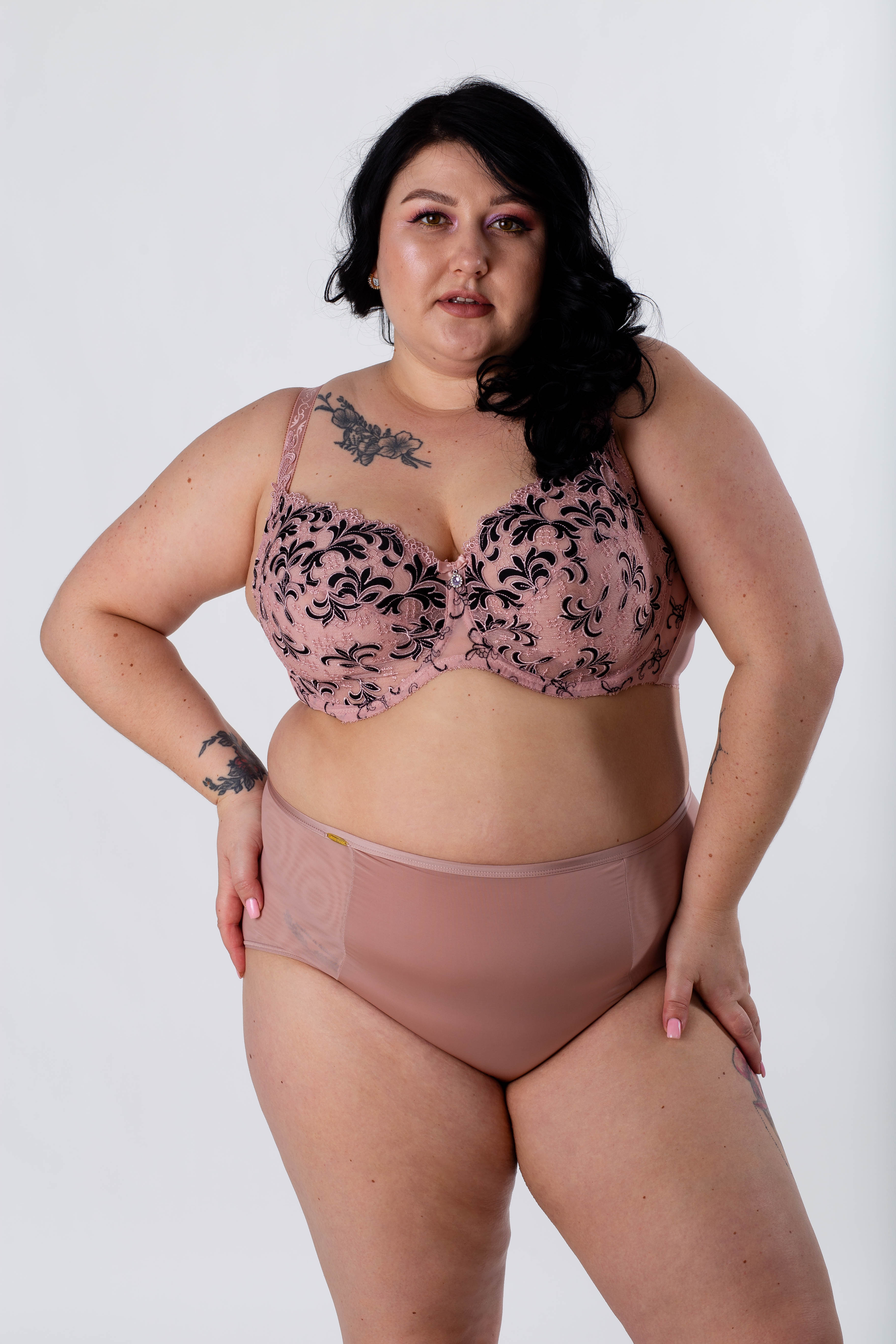 Бюстгальтер з вишивкою Lanny mode 11294 капучіно 11294-5