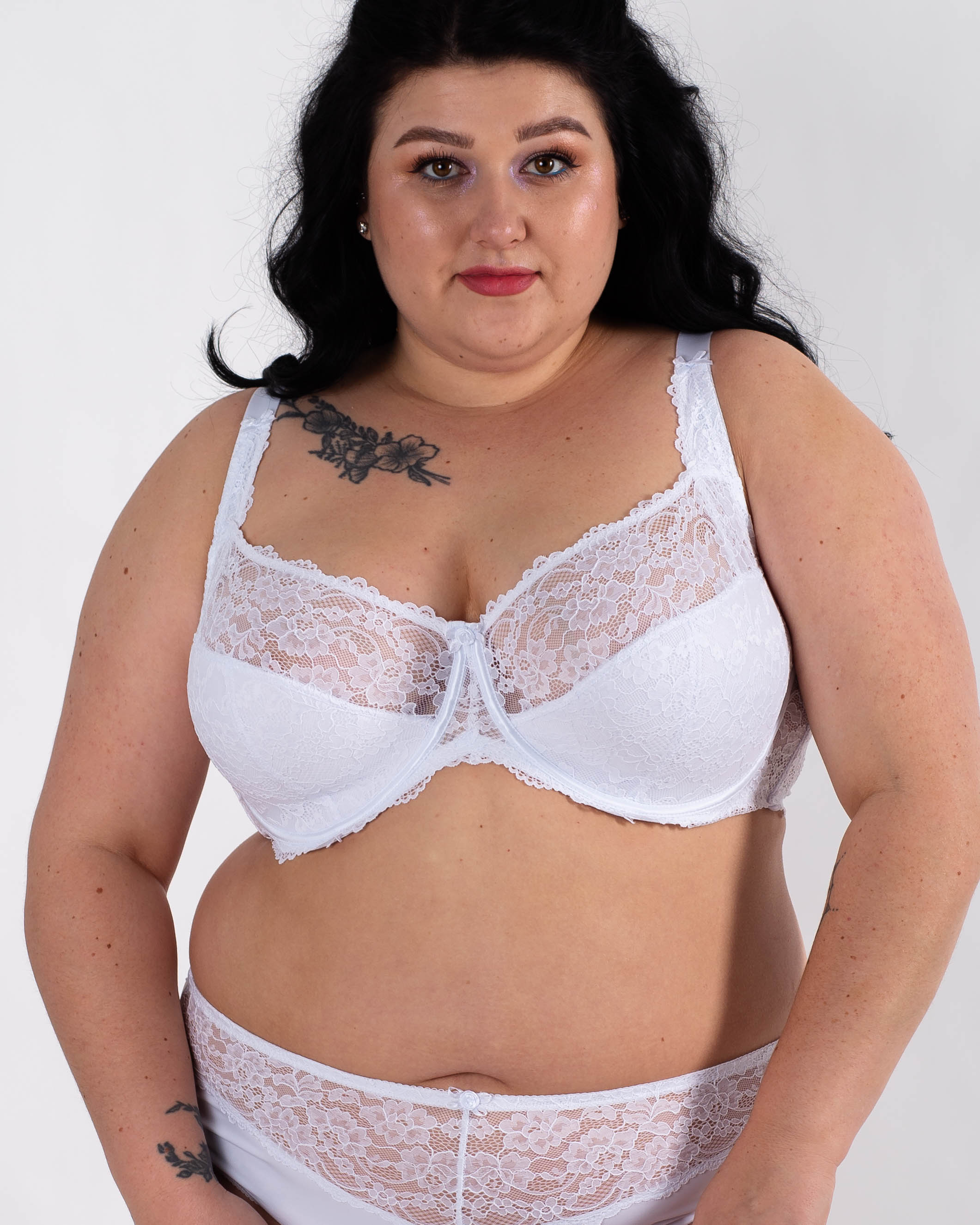 Бюстгальтер мереживний м'яка чашка на тонкому поролоні Lanny mode 11676 білий 11676-3