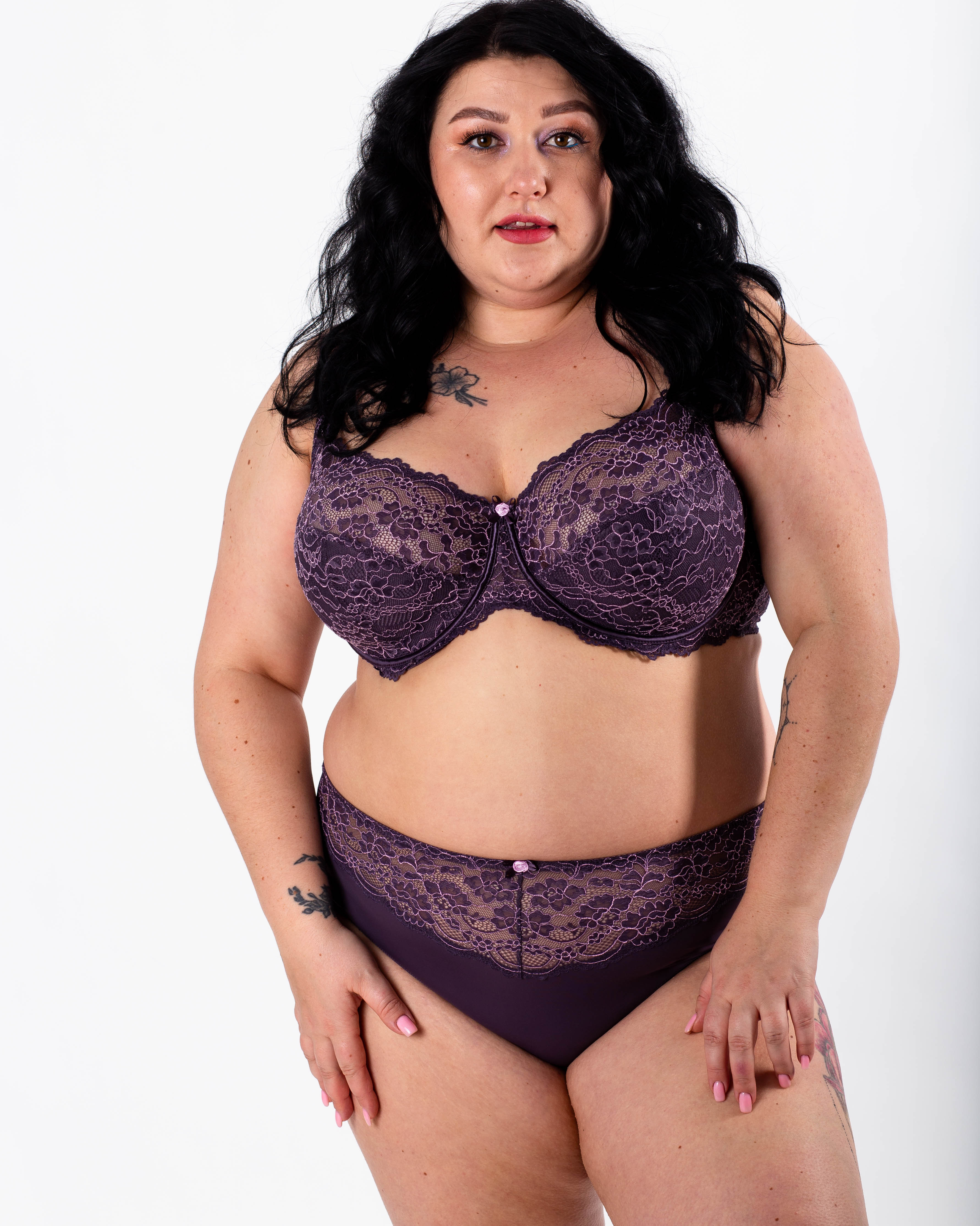 Бюстгальтер мереживний м'яка чашка на тонкому поролоні Lanny mode 11676 фіолетовий 11676-6