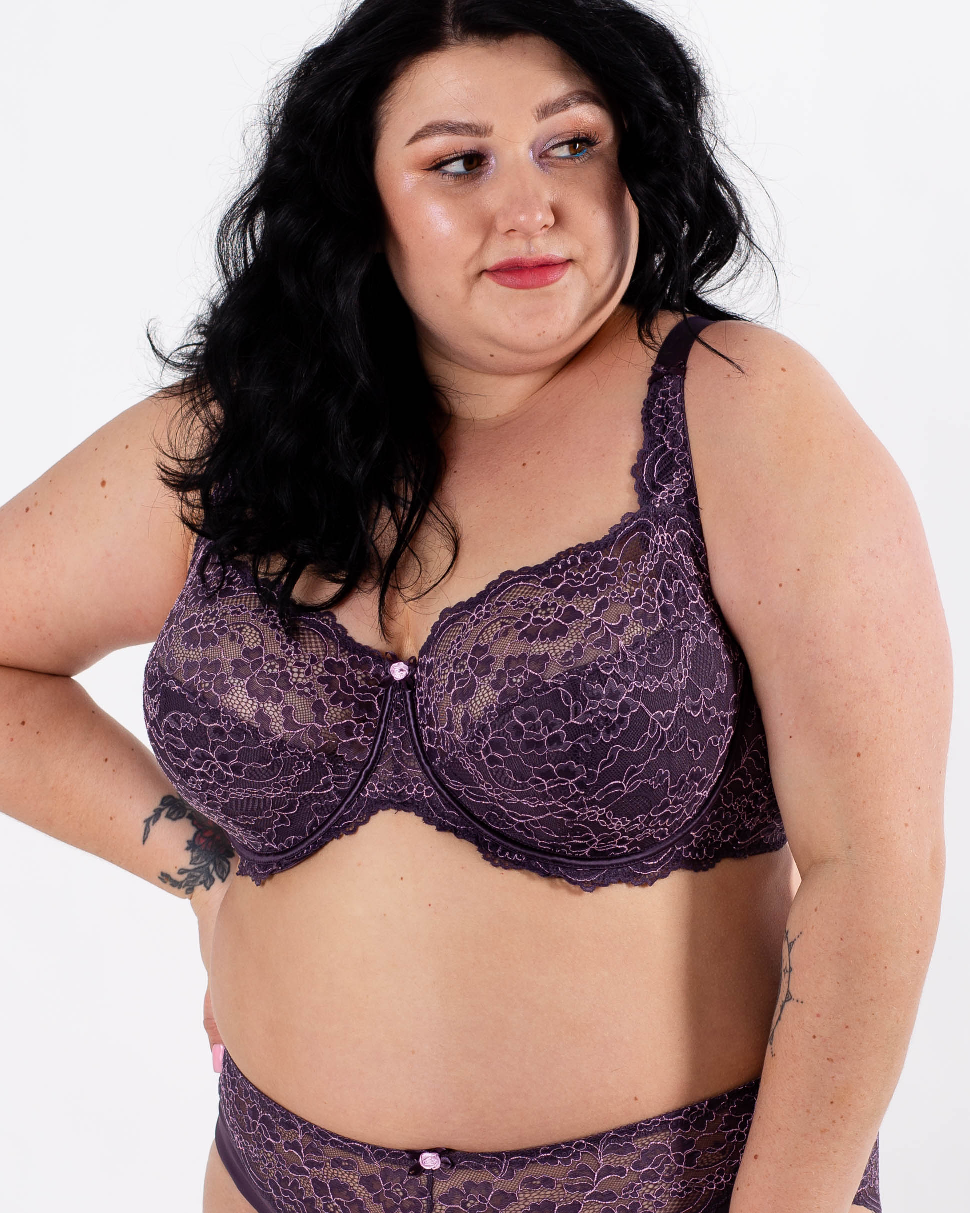 Бюстгальтер мереживний м'яка чашка на тонкому поролоні Lanny mode 11676 фіолетовий 11676-6