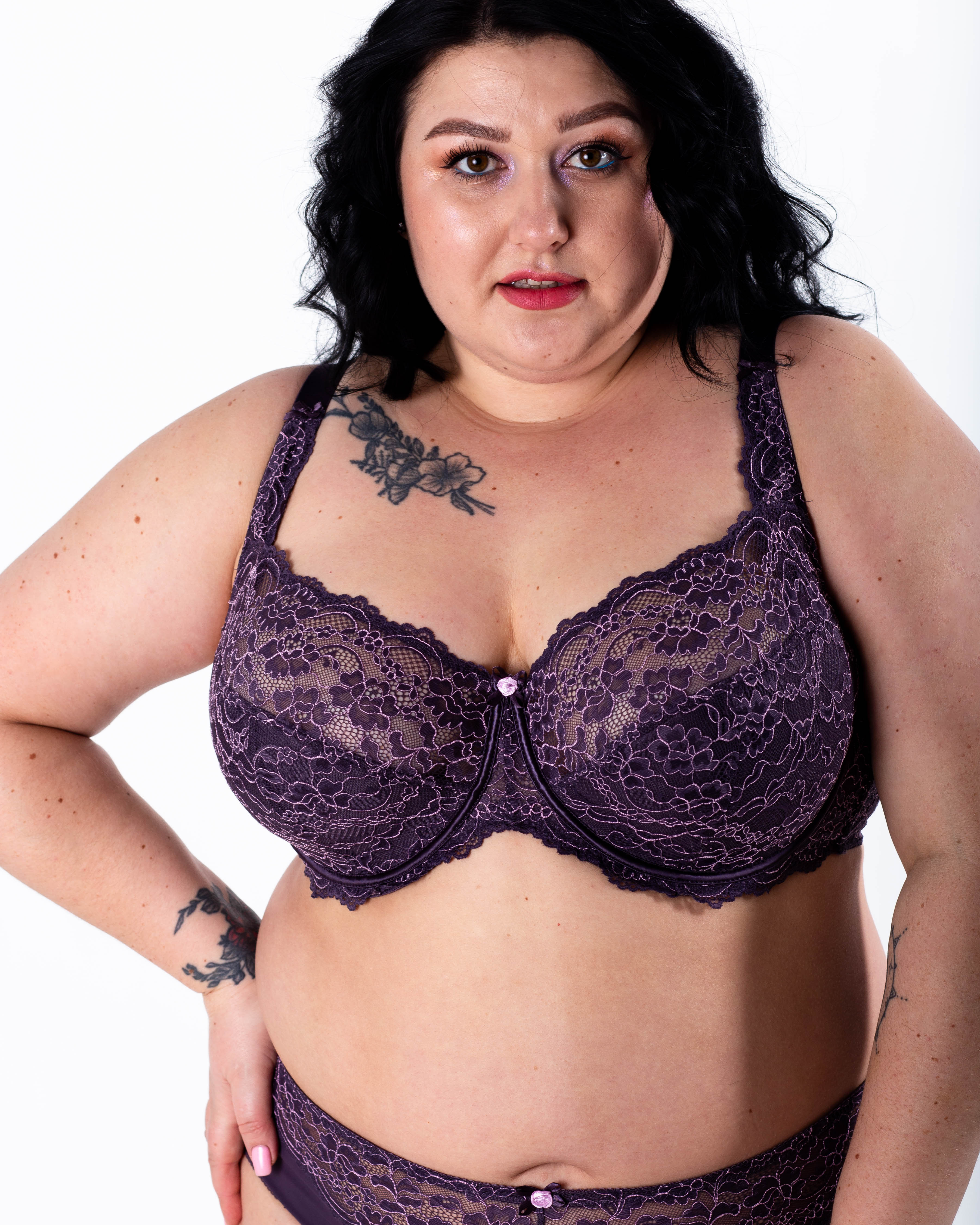 Бюстгальтер мереживний м'яка чашка на тонкому поролоні Lanny mode 11676 фіолетовий 11676-6