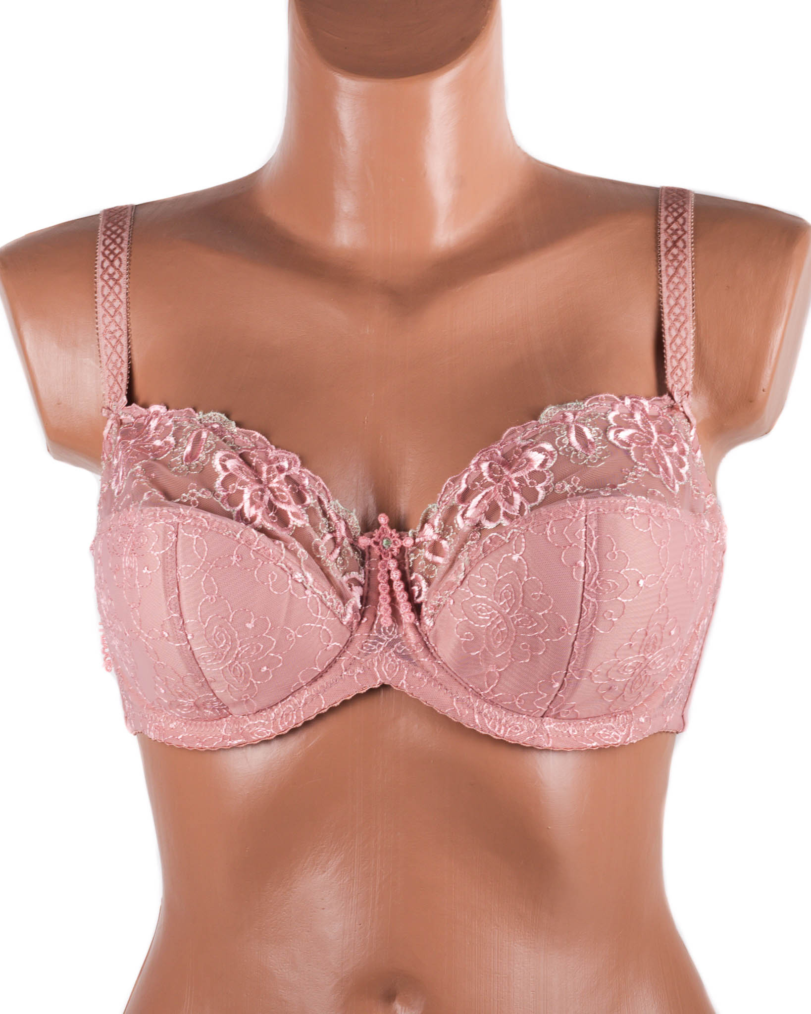 Бюстгальтер м'яка чашка з вишивкою Lanny mode 12839 пудра 12839-7