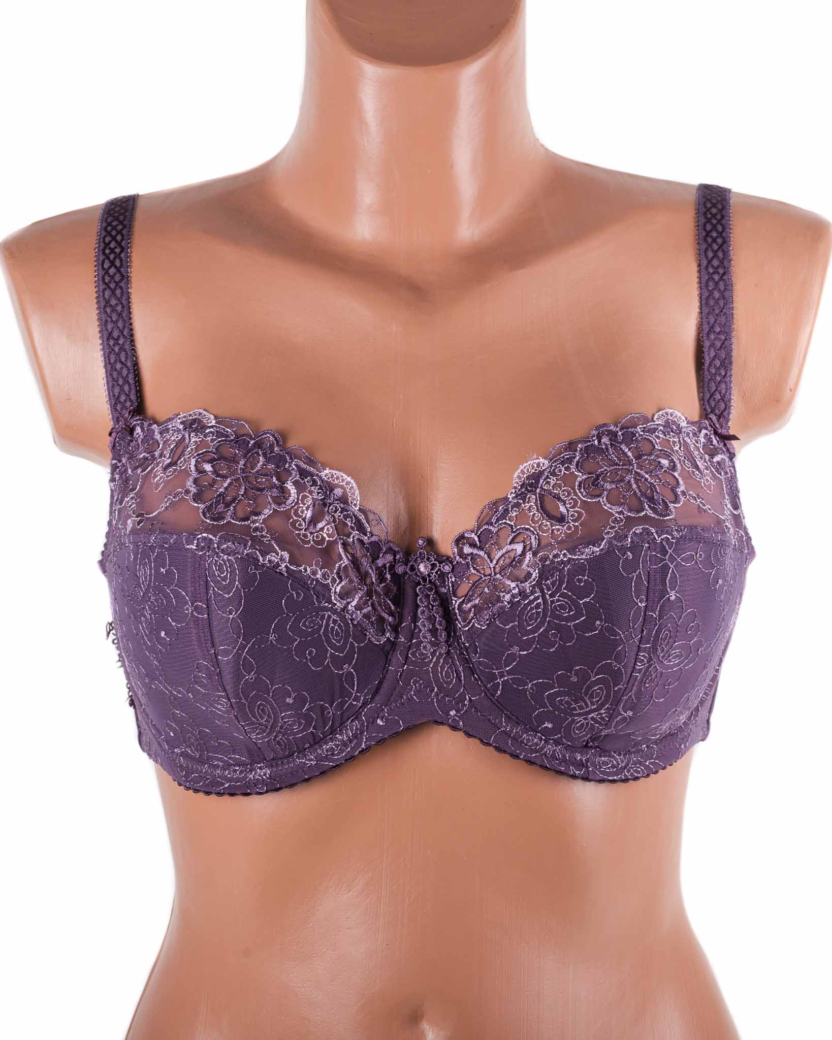 Бюстгальтер м'яка чашка з вишивкою Lanny mode 12839 фіолетовий 12839-2