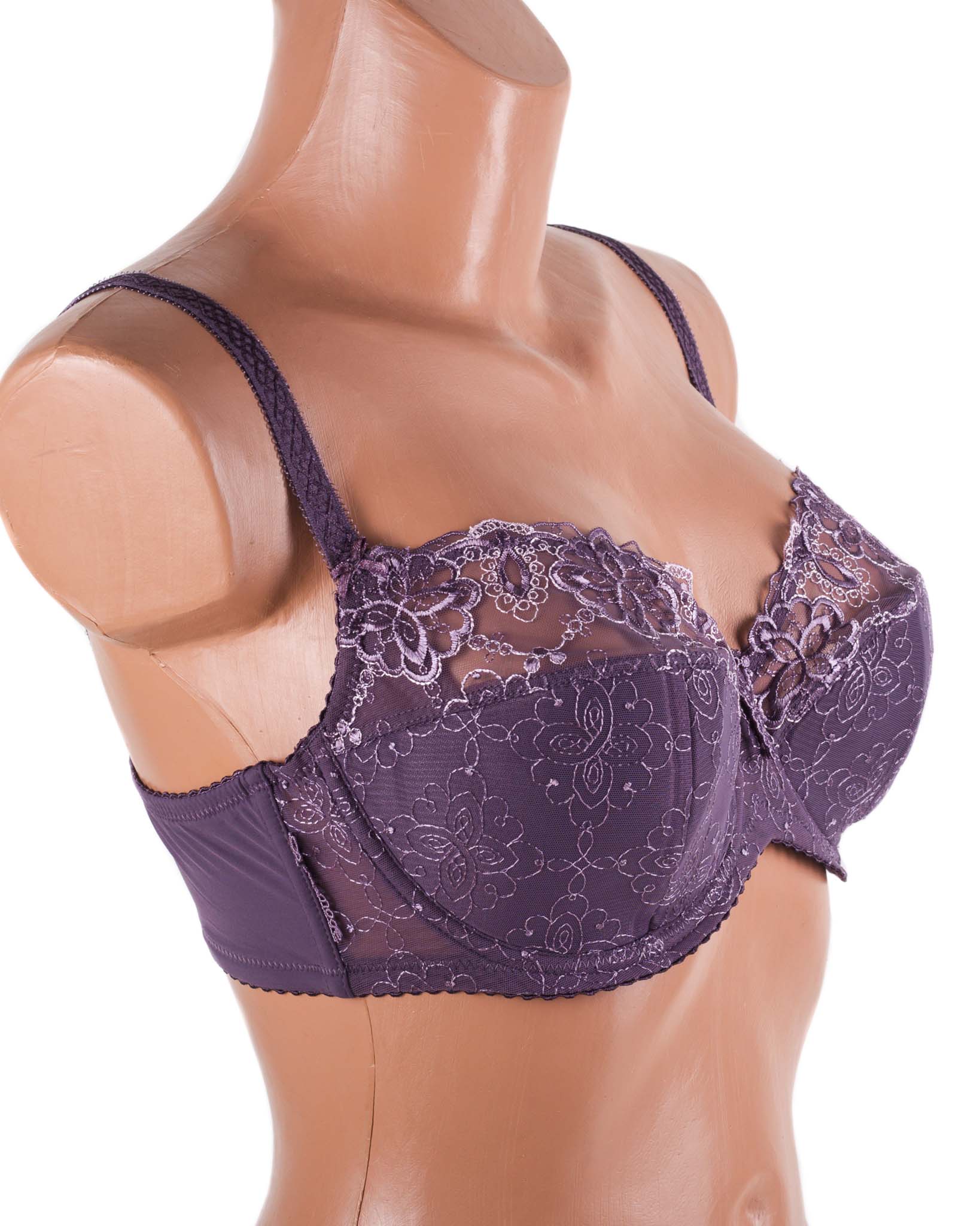 Бюстгальтер м'яка чашка з вишивкою Lanny mode 12839 фіолетовий 12839-2