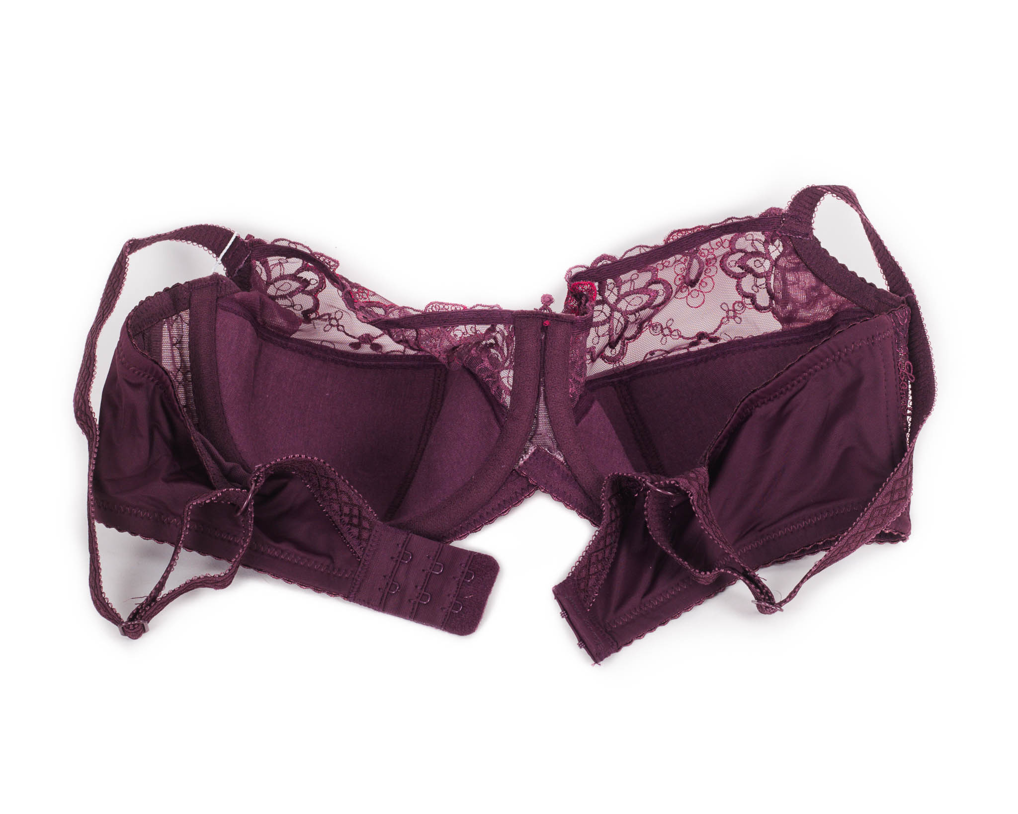 Бюстгальтер м'яка чашка з вишивкою Lanny mode 12839 марсала 12839-6