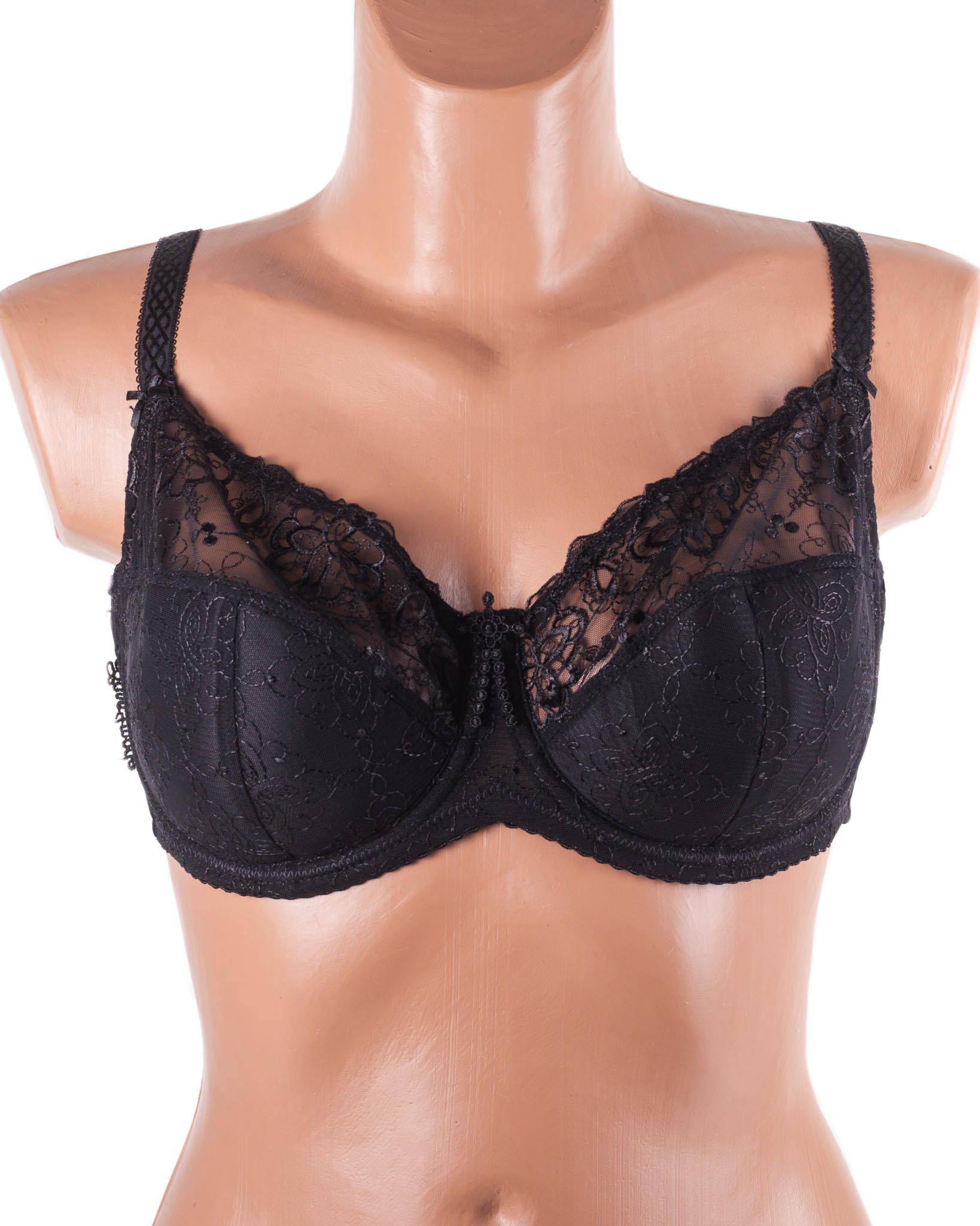 Бюстгальтер м'яка чашка з вишивкою Lanny mode 12839 чорний 12839-4