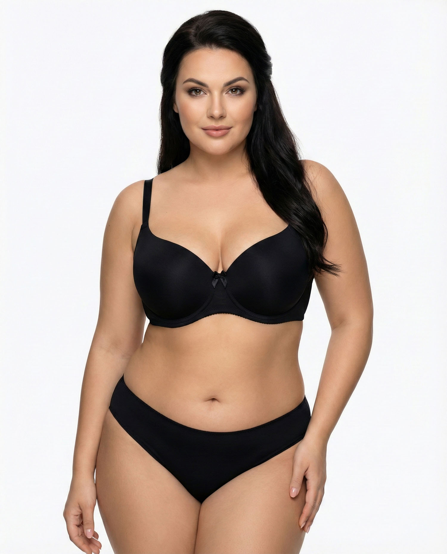 Бюстгальтер гладка чашка тонкий поролон Milasi 1612 чорний 5587-2