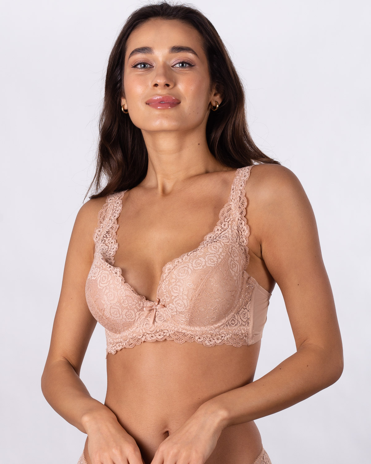 Бюстгальтер мереживна формова чашка Velencosa 833 капучино 5470-4