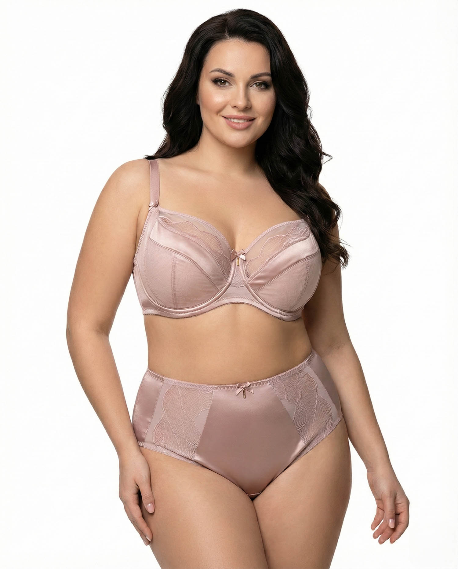 Бюстгальтер Wiwi атласний з сіткою та вишивкою 80012 пудра 5589-1 Бюстгальтер Wiwi атласний з сіткою та вишивкою 80012 пудра 5589-1