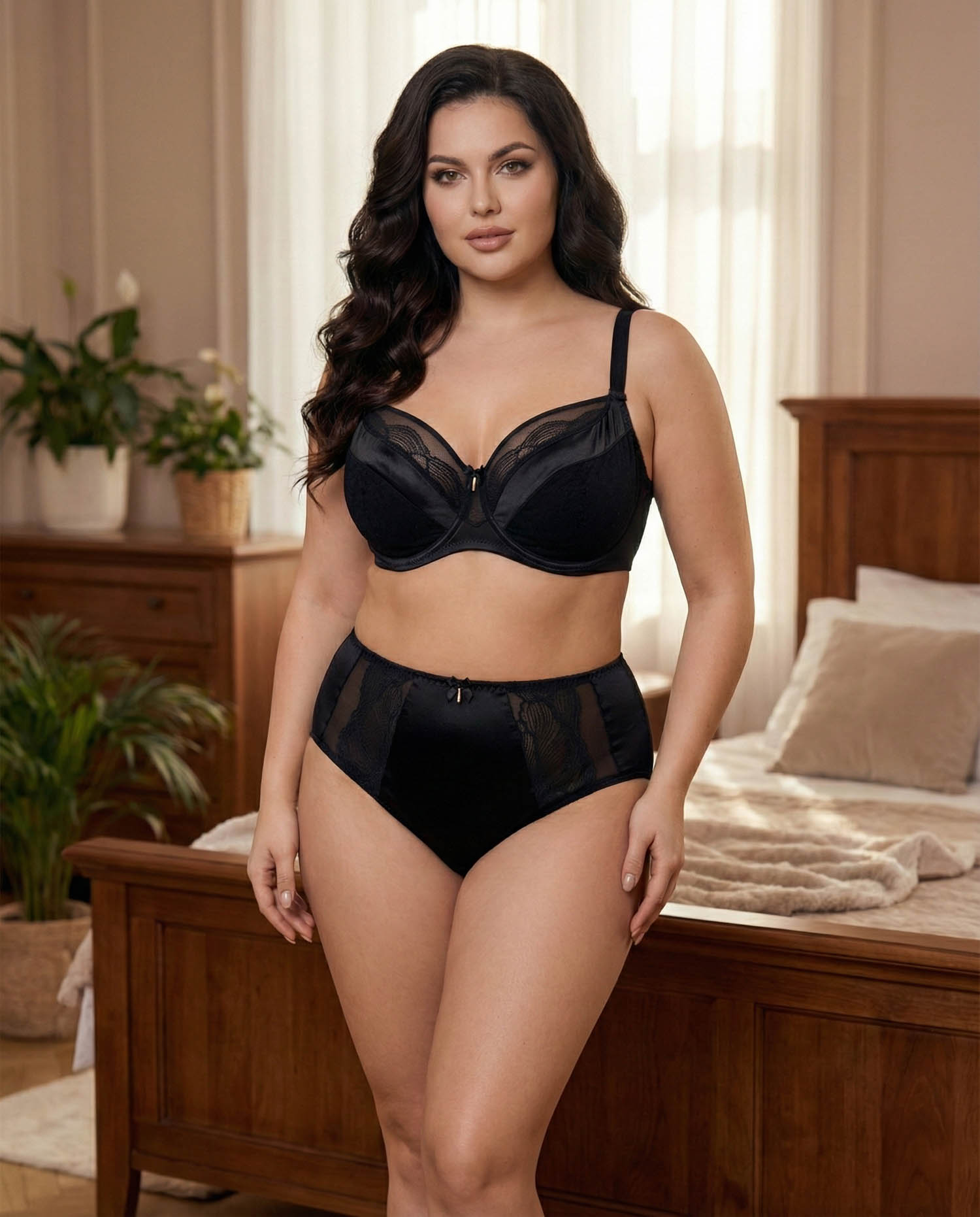 Бюстгальтер Wiwi атласний з сіткою та вишивкою 80012 чорний 5589-4 Бюстгальтер Wiwi атласний з сіткою та вишивкою 80012 чорний 5589-4