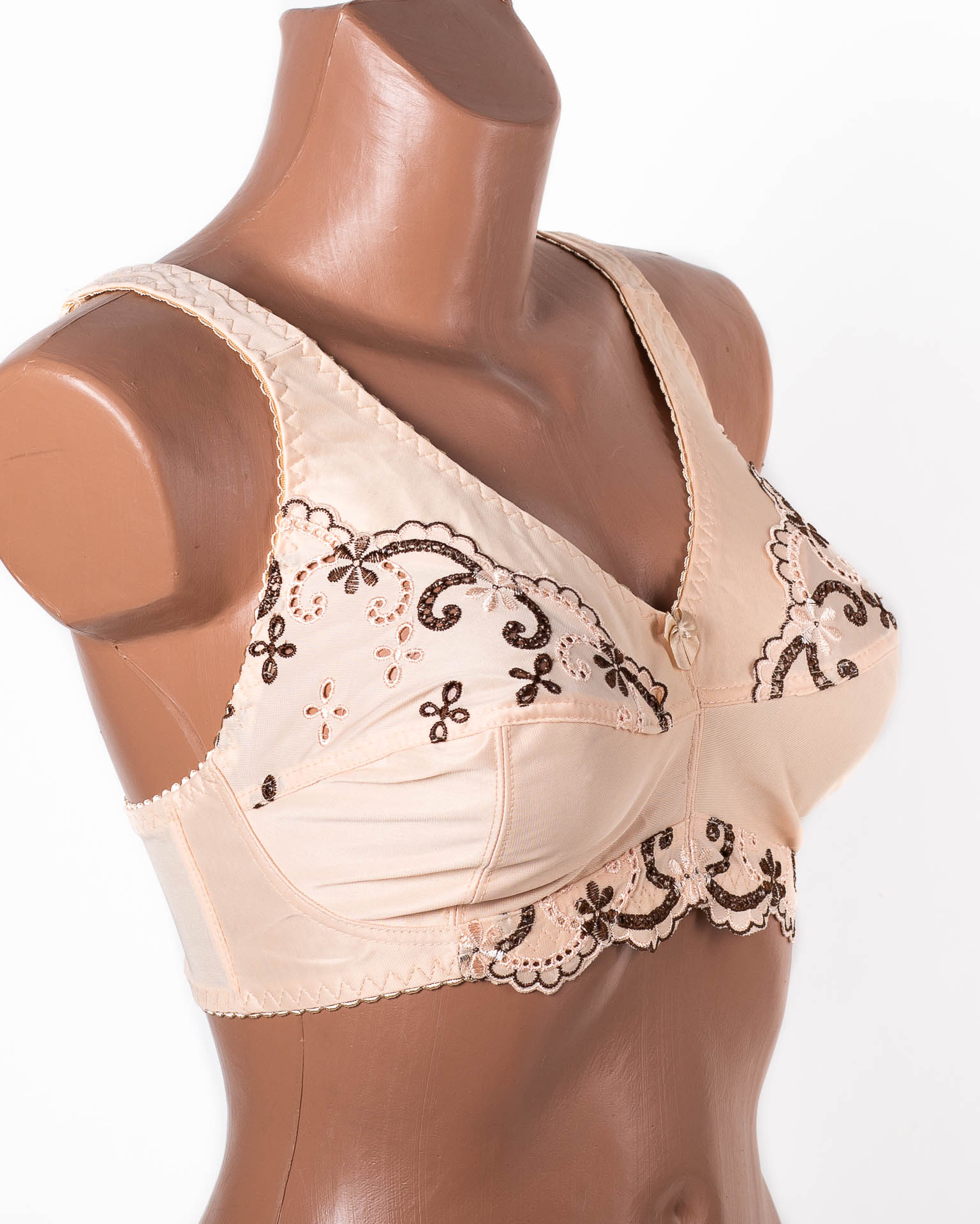 Бюстгальтер з вишивкою без кісточок Jeiccina 2669 бежевий 5258-2