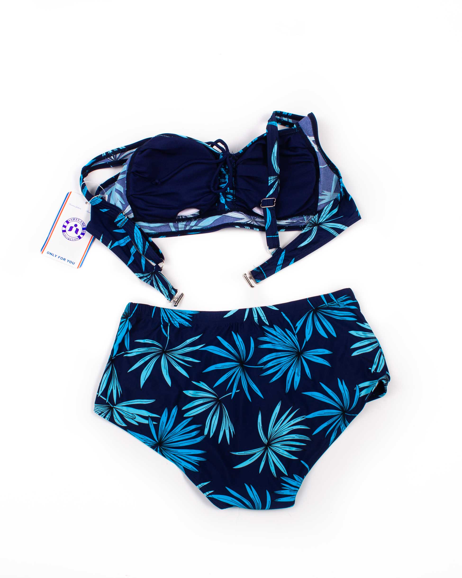 Купальник роздільний м'яка чашка з поролоновою вставкою Samegame 619 чашка С синій 1011-7