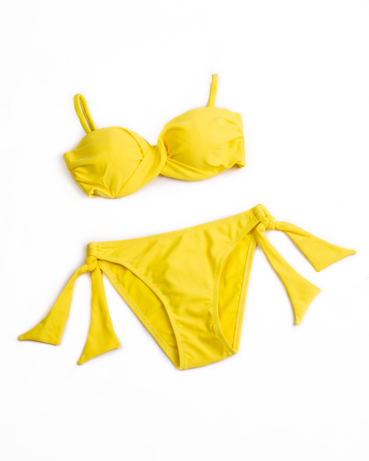 Купальник роздільний з пуш апом Teres 2028 жовтий 1053-1