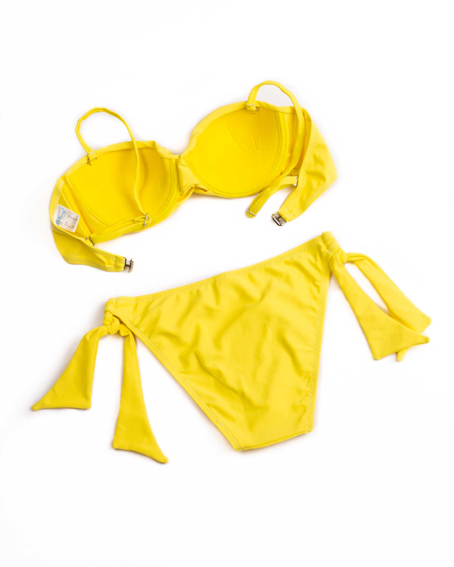 Купальник роздільний з пуш апом Teres 2028 жовтий 1053-1