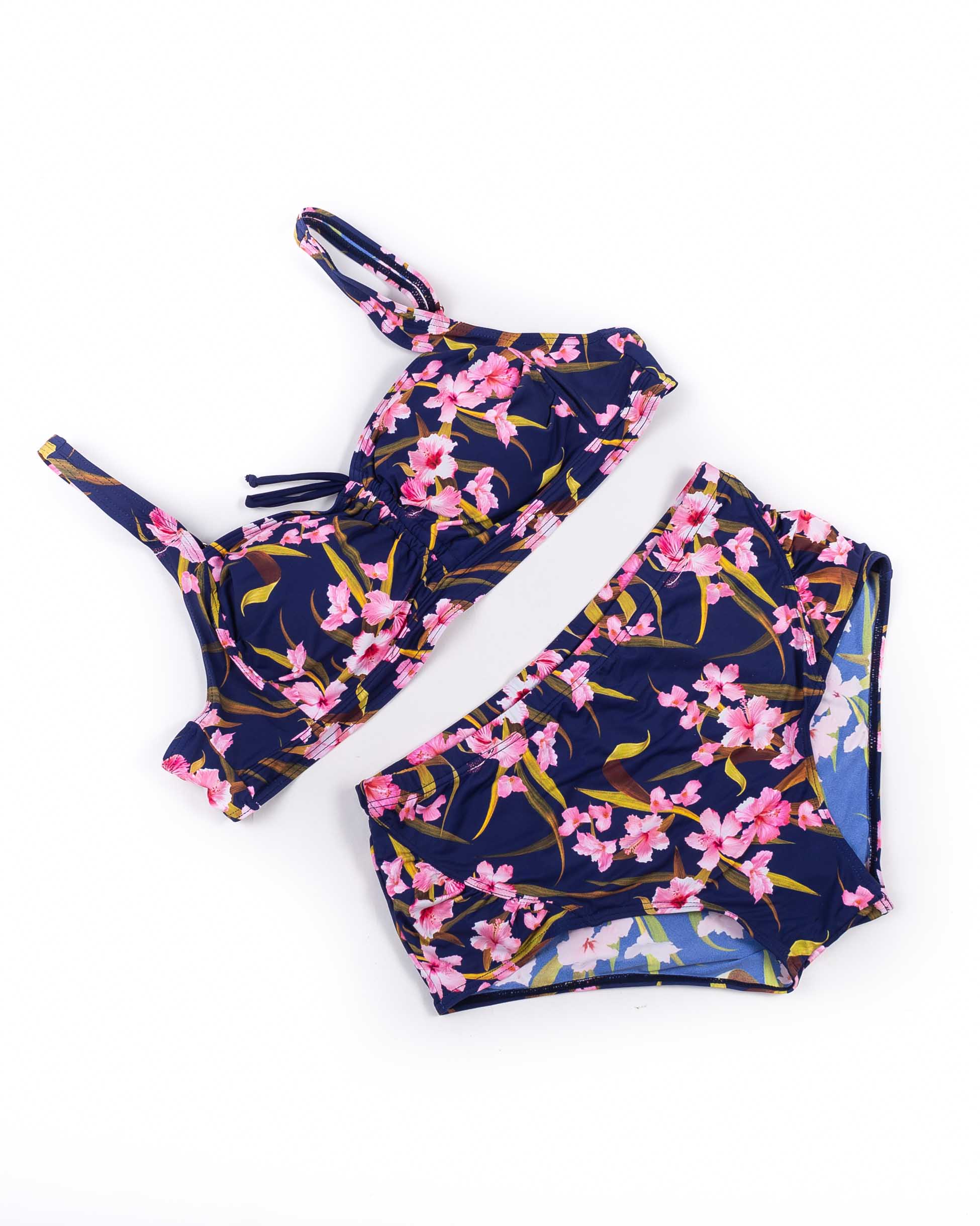 Купальник роздільний м'яка чашка з поролоновою вставкою Samegame 619 чашка С синій з рожевим 1011-6