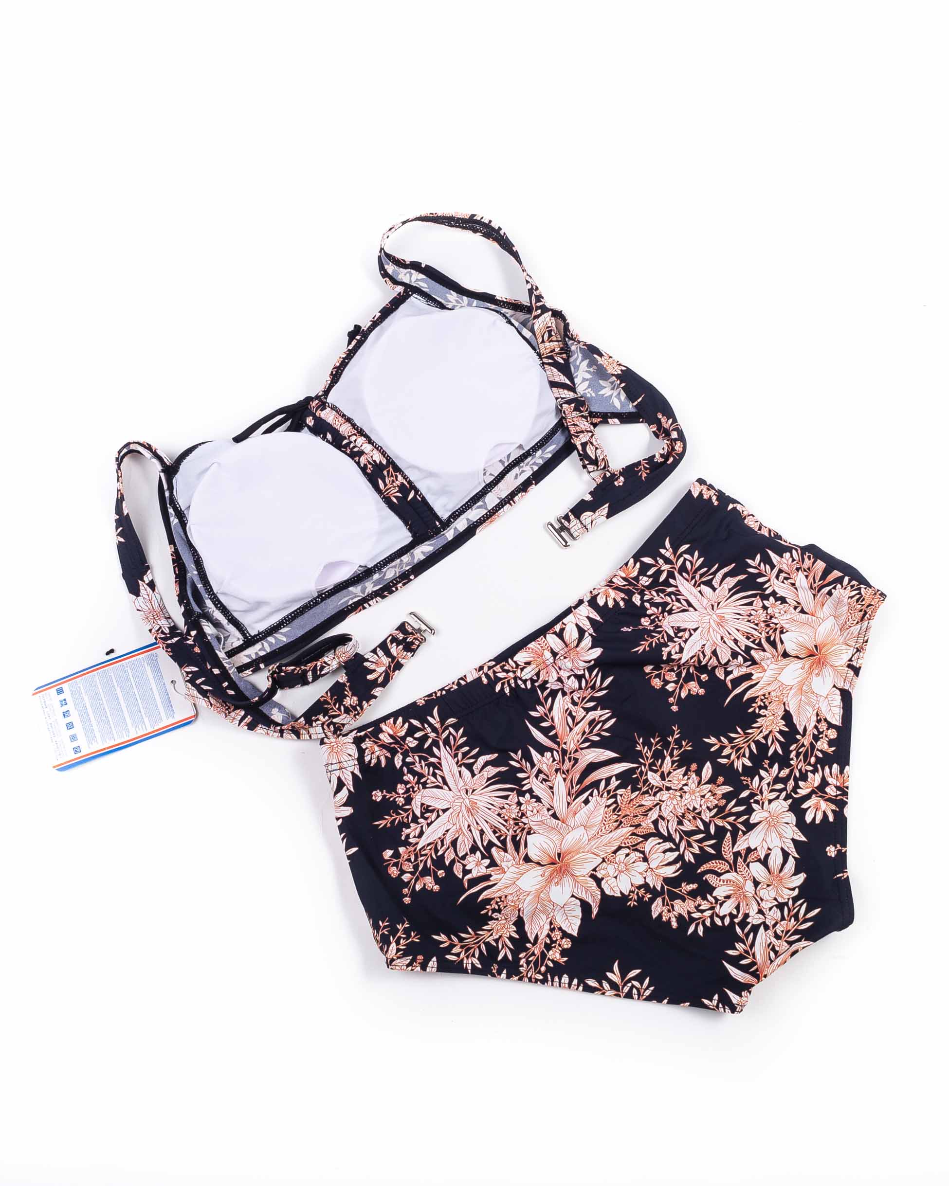 Купальник роздільний м'яка чашка з поролоновою вставкою Samegame 619 чашка С чорний 1011-1