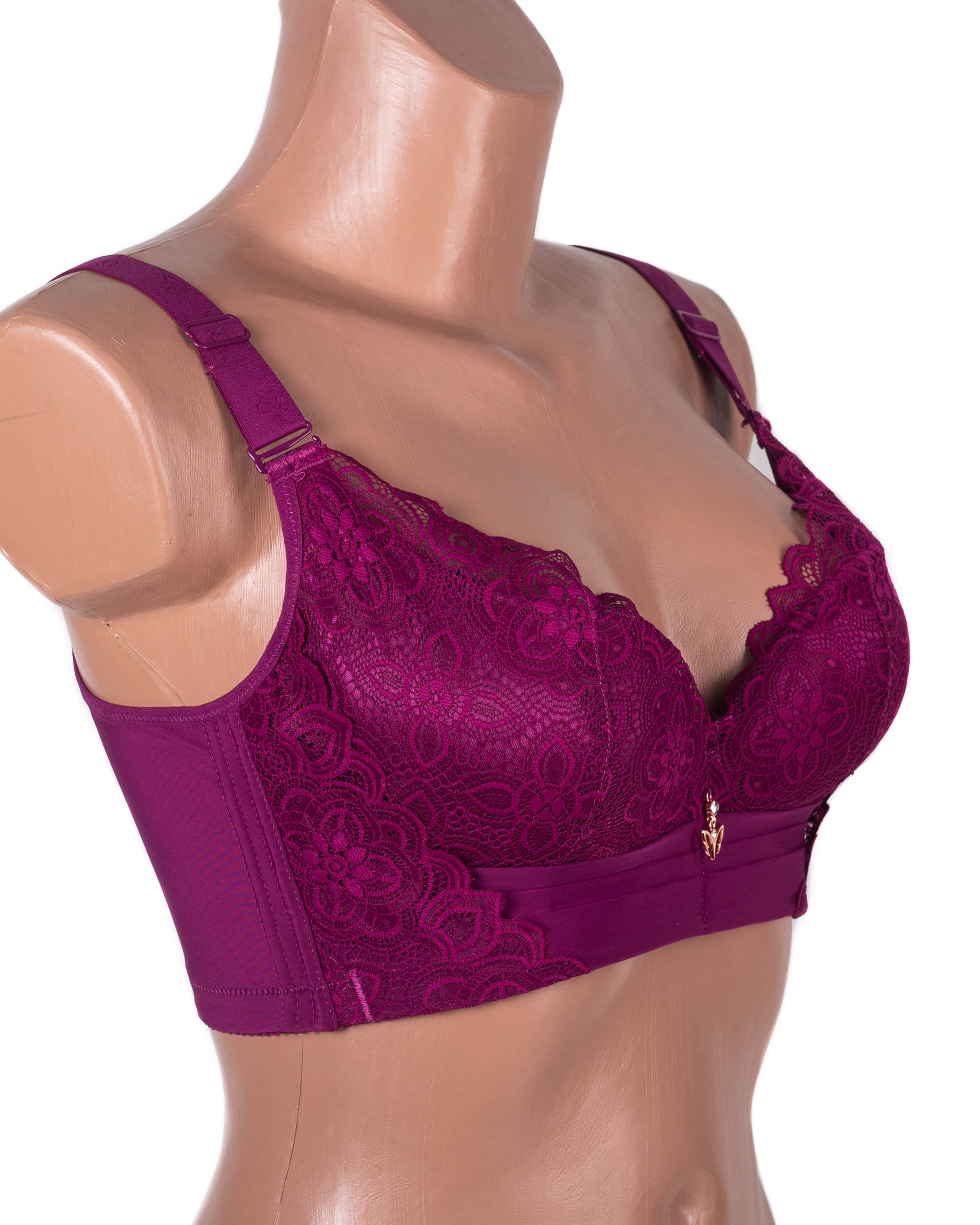 Бюстгальтер без кісточок формова чашка з широкою спинкою Люся 8126 марсала 5438-4