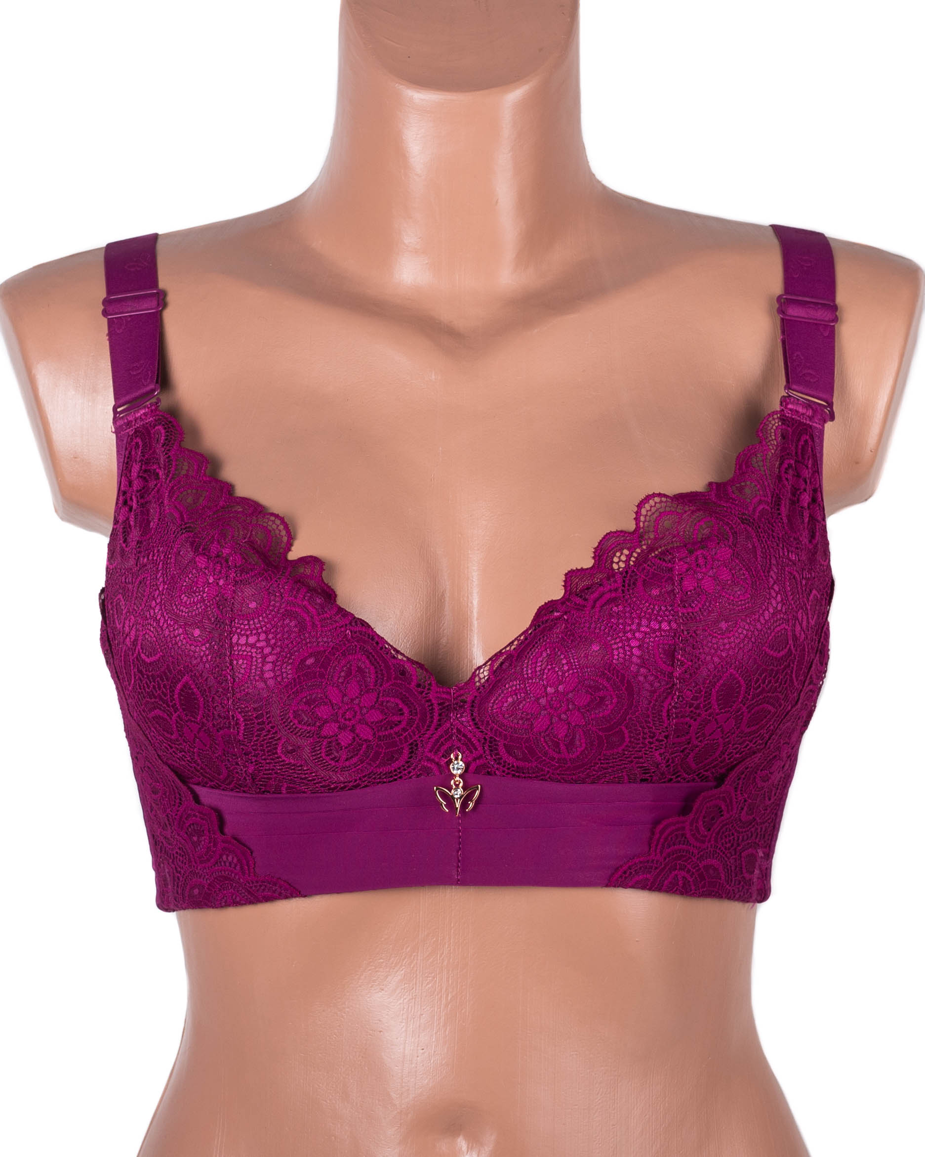 Бюстгальтер без кісточок формова чашка з широкою спинкою Люся 8126 марсала 5438-4