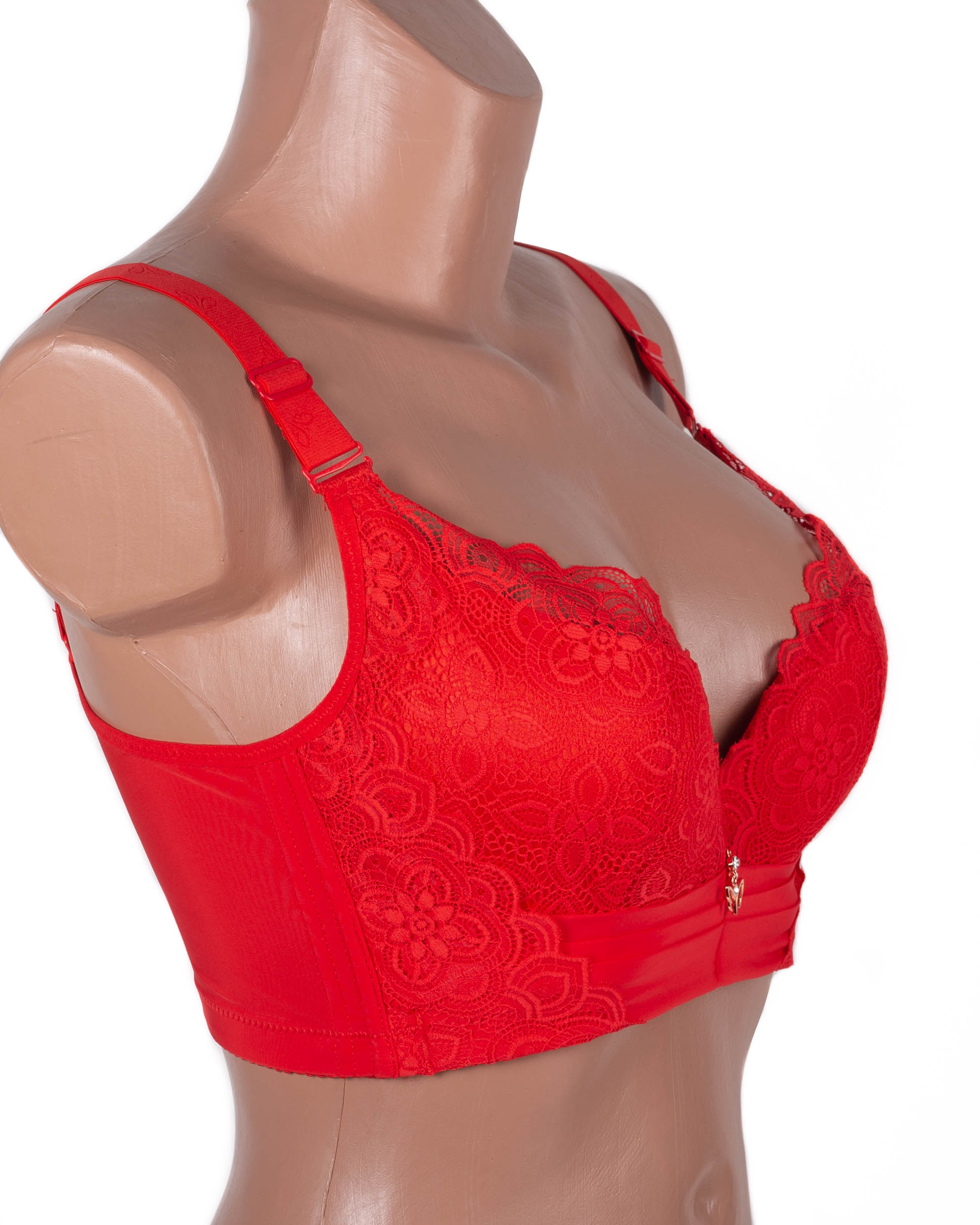 Бюстгальтер без кісточок формова чашка з широкою спинкою Люся 8126 червоний 5438-3