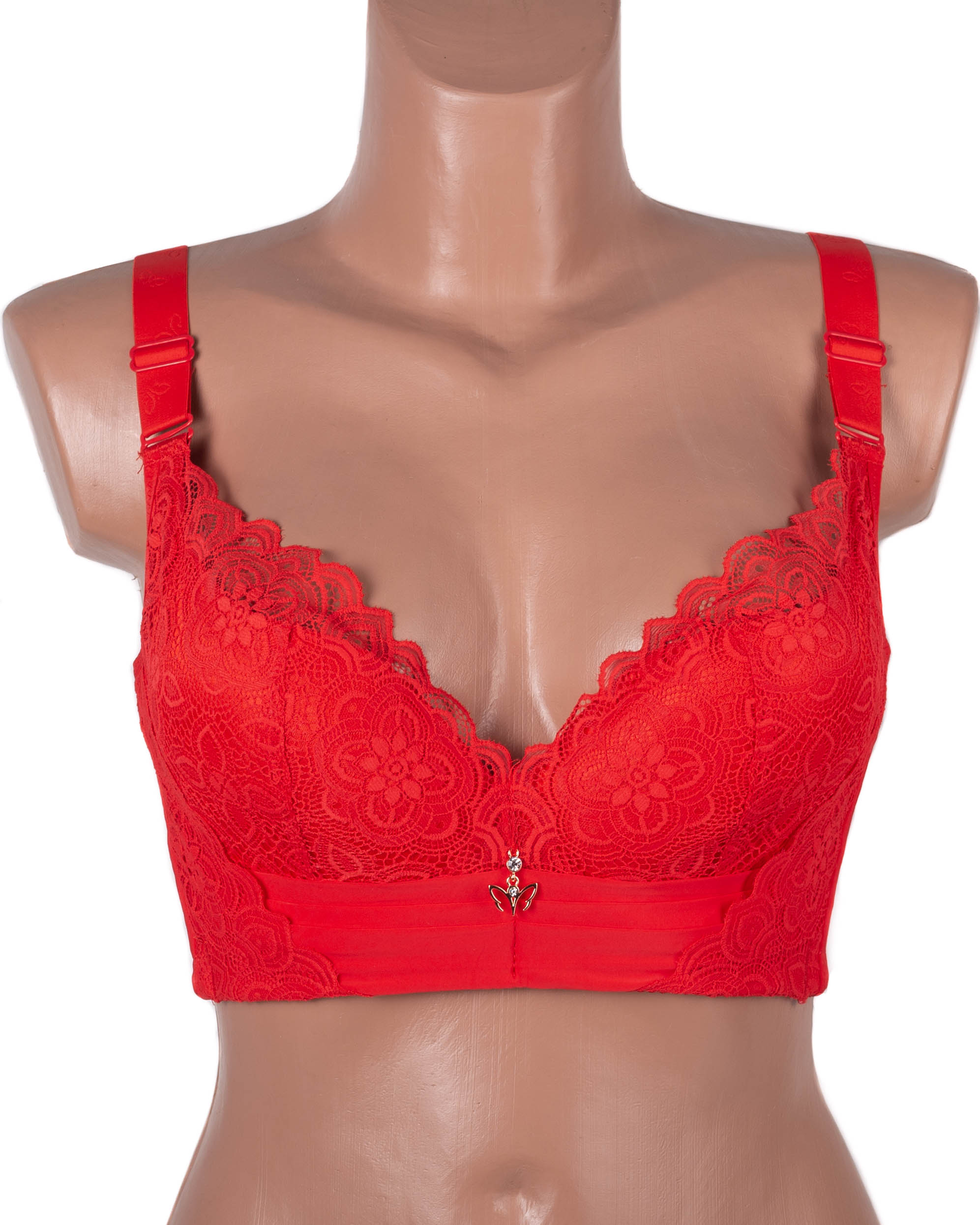 Бюстгальтер без кісточок формова чашка з широкою спинкою Люся 8126 червоний 5438-3