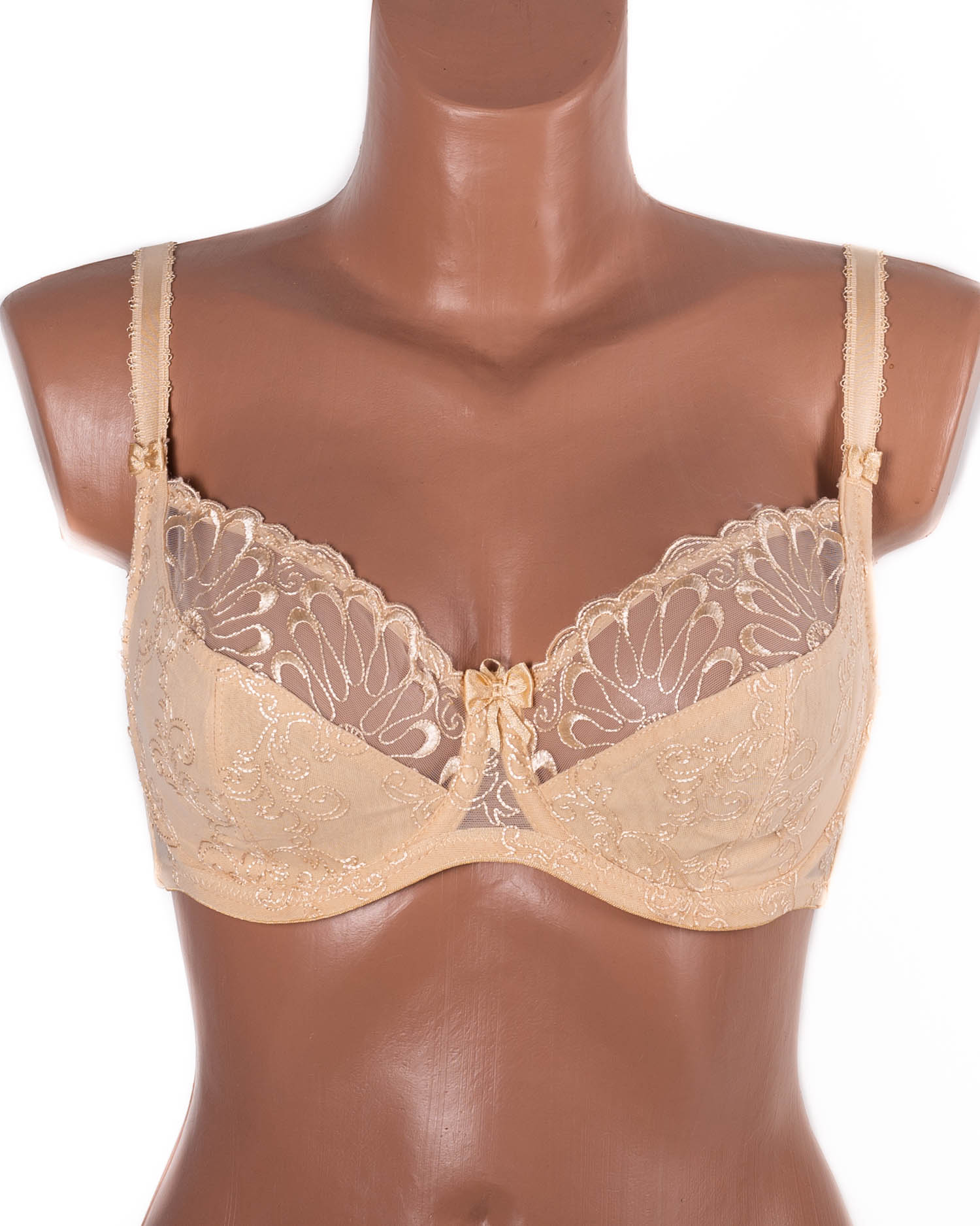 Бюстгальтер з вишивкою Lanny mode 11023 бежевий 11023-8