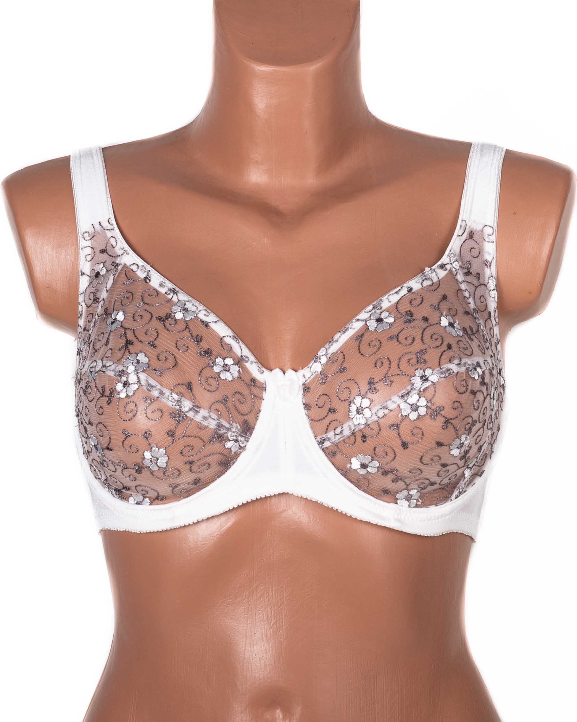 Бюстгальтер з прозорою чашкою Lanny mode 11245 молочний 11245-3