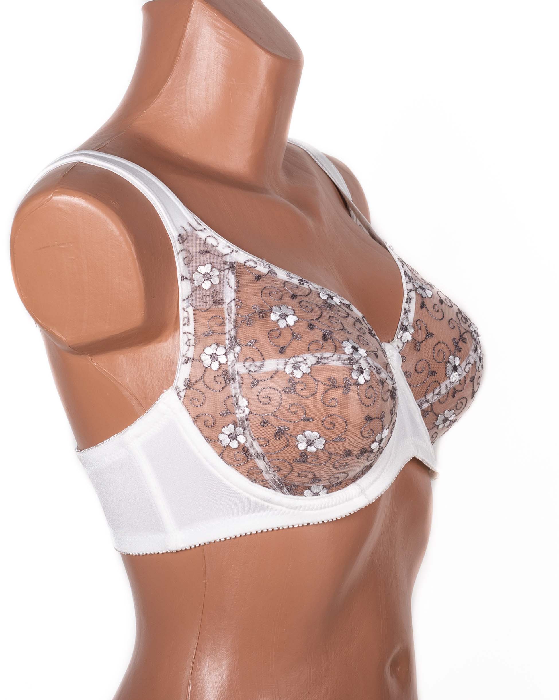 Бюстгальтер з прозорою чашкою Lanny mode 11245 молочний 11245-3