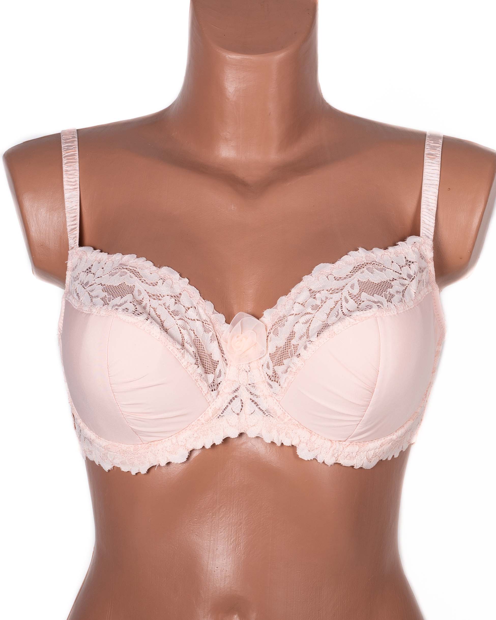 Бюстгальтер з мереживною спинкою Lanny mode 11340 пудра 11340-4