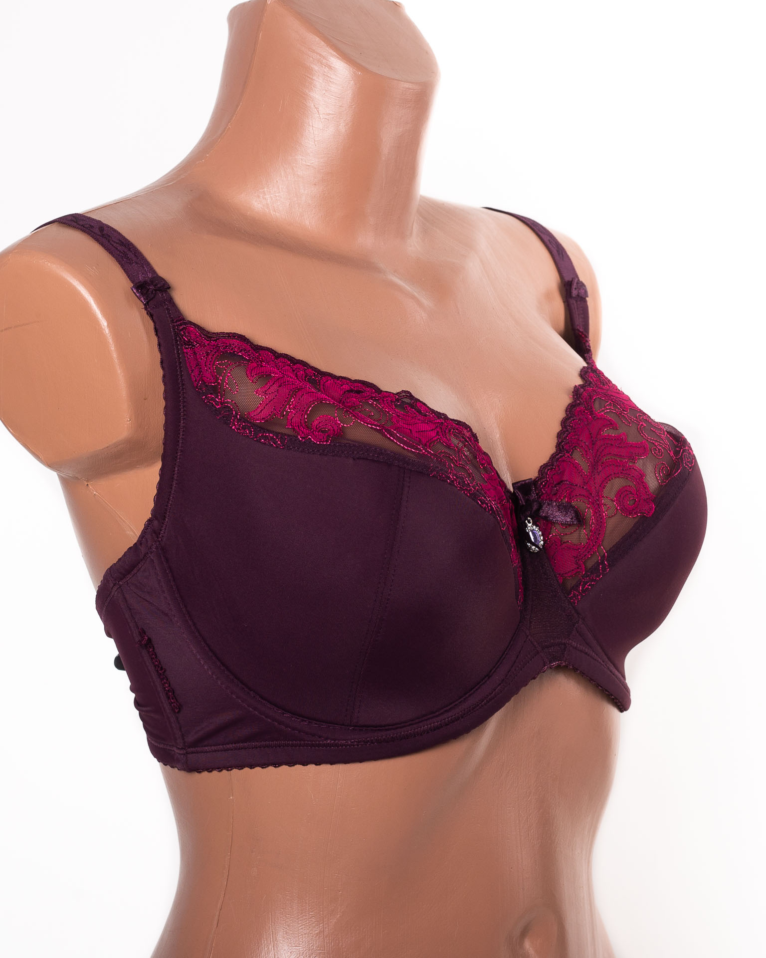 Бюстгальтер з вишивкою Lanny mode 11528 марсала 11528-7