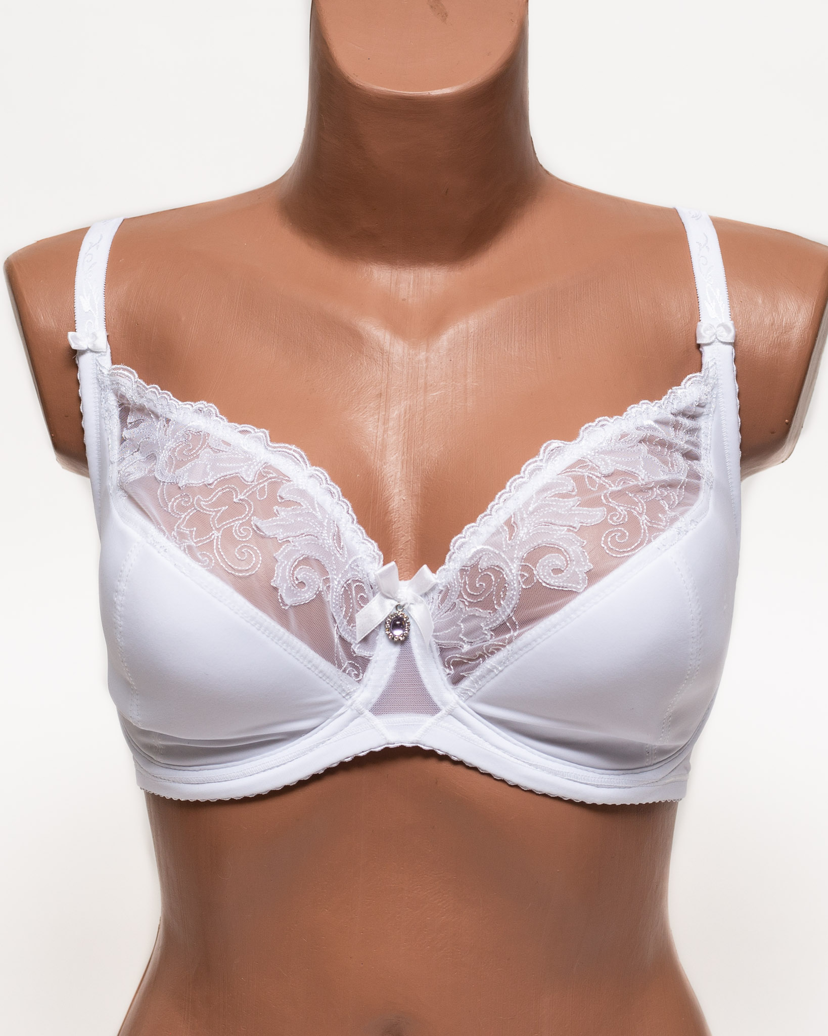 Бюстгальтер з вишивкою Lanny mode 11528 білий 11528-3