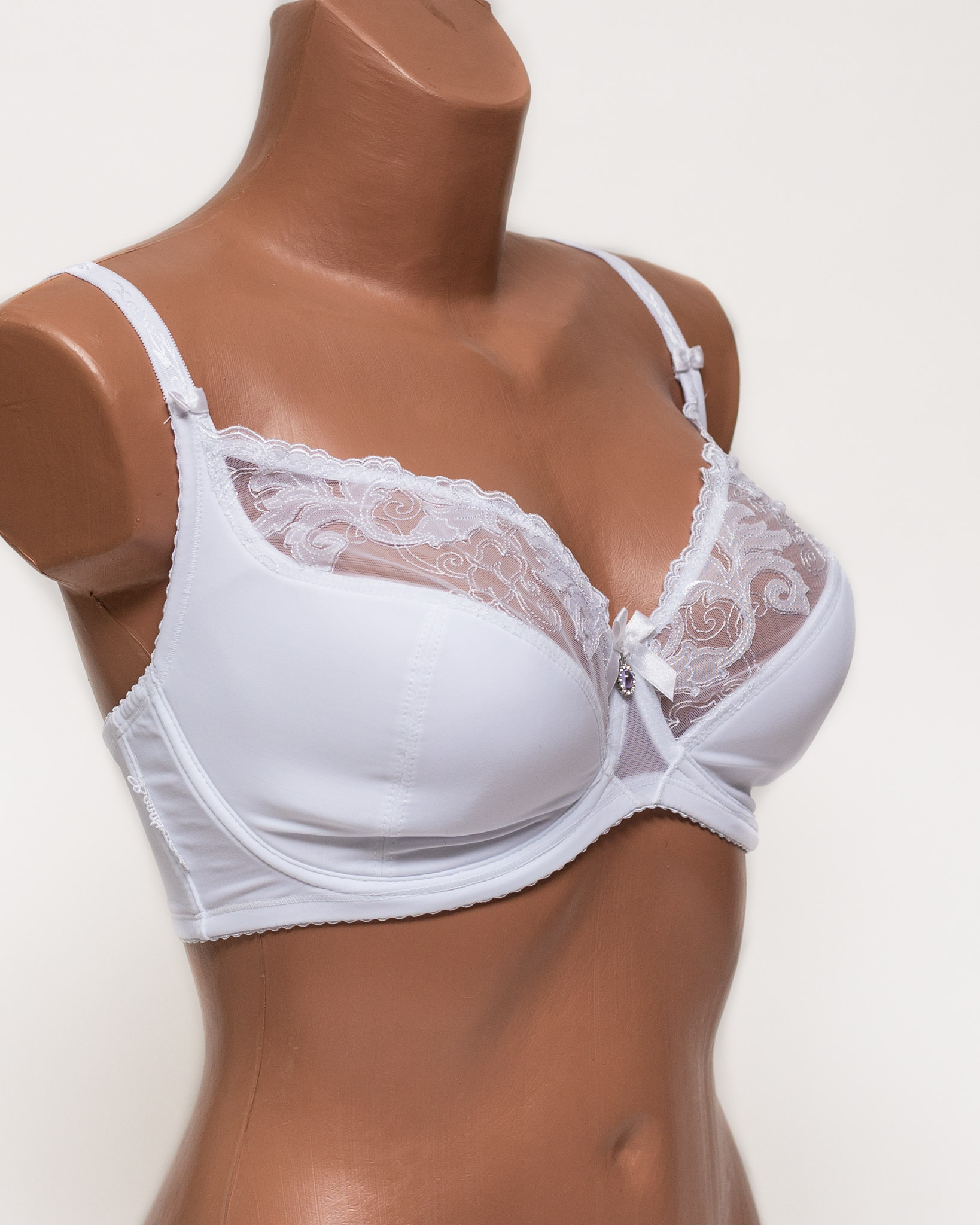 Бюстгальтер з вишивкою Lanny mode 11528 білий 11528-3