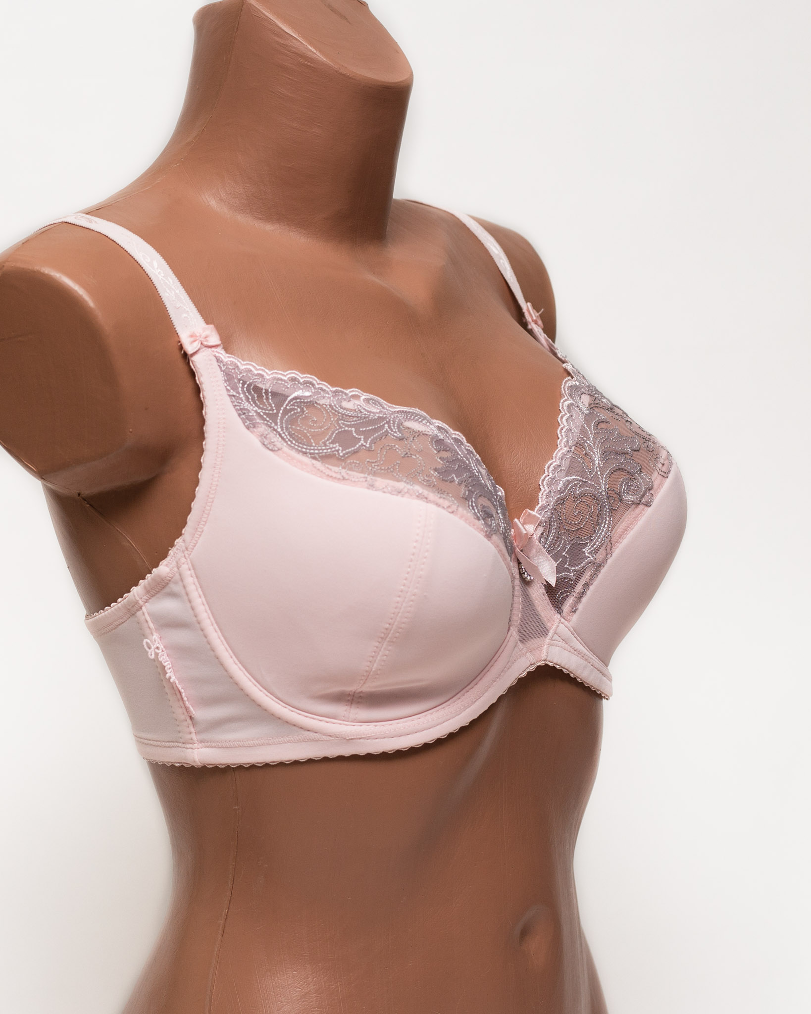 Бюстгальтер з вишивкою Lanny mode 11528 пудра 11528-2