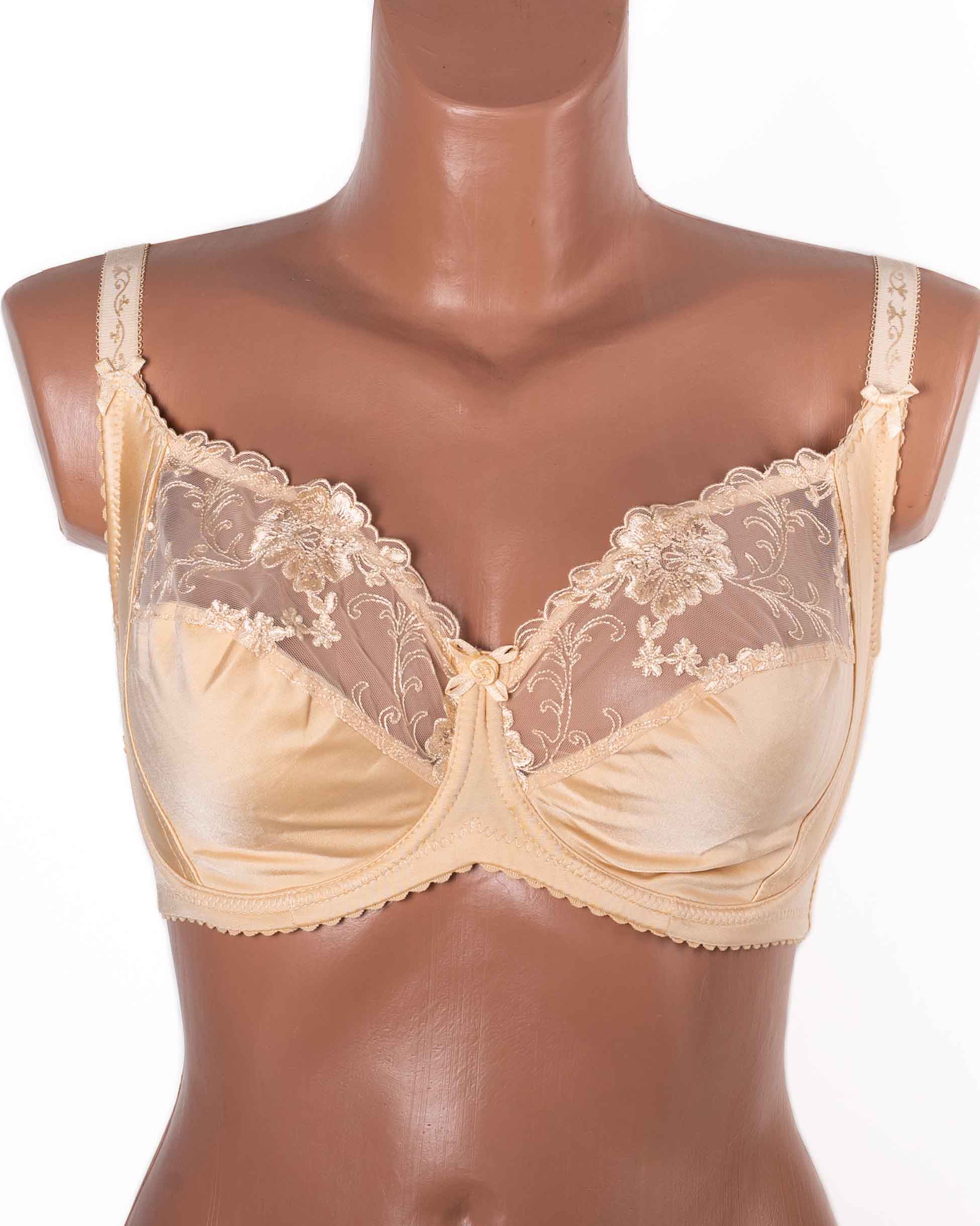 Бюстгальтер без поролона  з вишивкою Lanny mode 11775 бежевий 11775-6