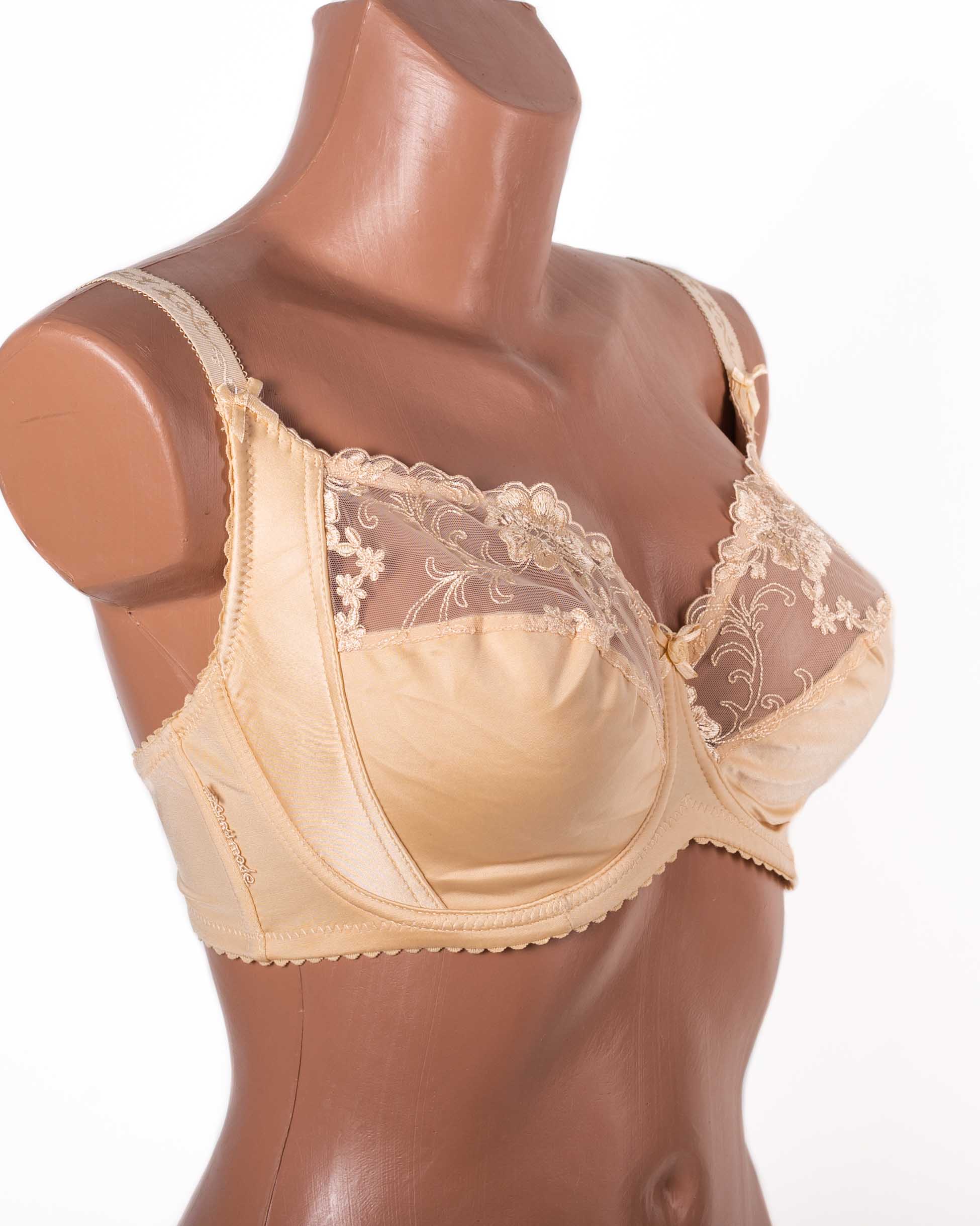 Бюстгальтер без поролона  з вишивкою Lanny mode 11775 бежевий 11775-6