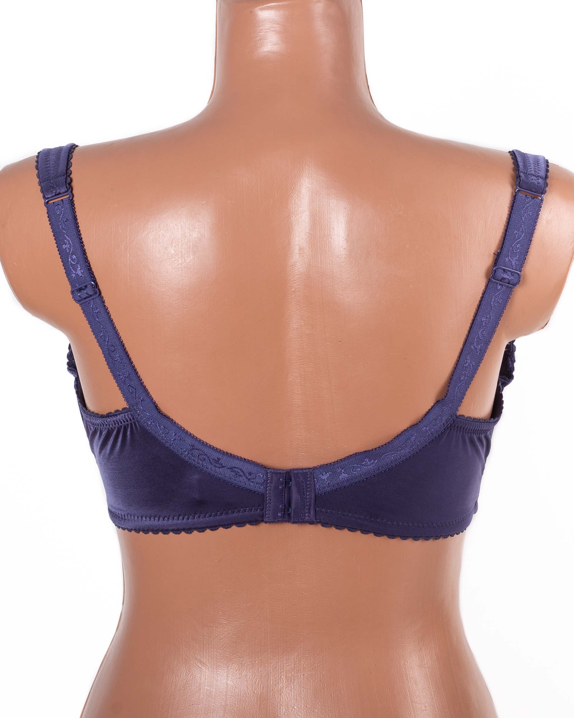 Бюстгальтер без поролона  з вишивкою Lanny mode 11775 синій 11775-5