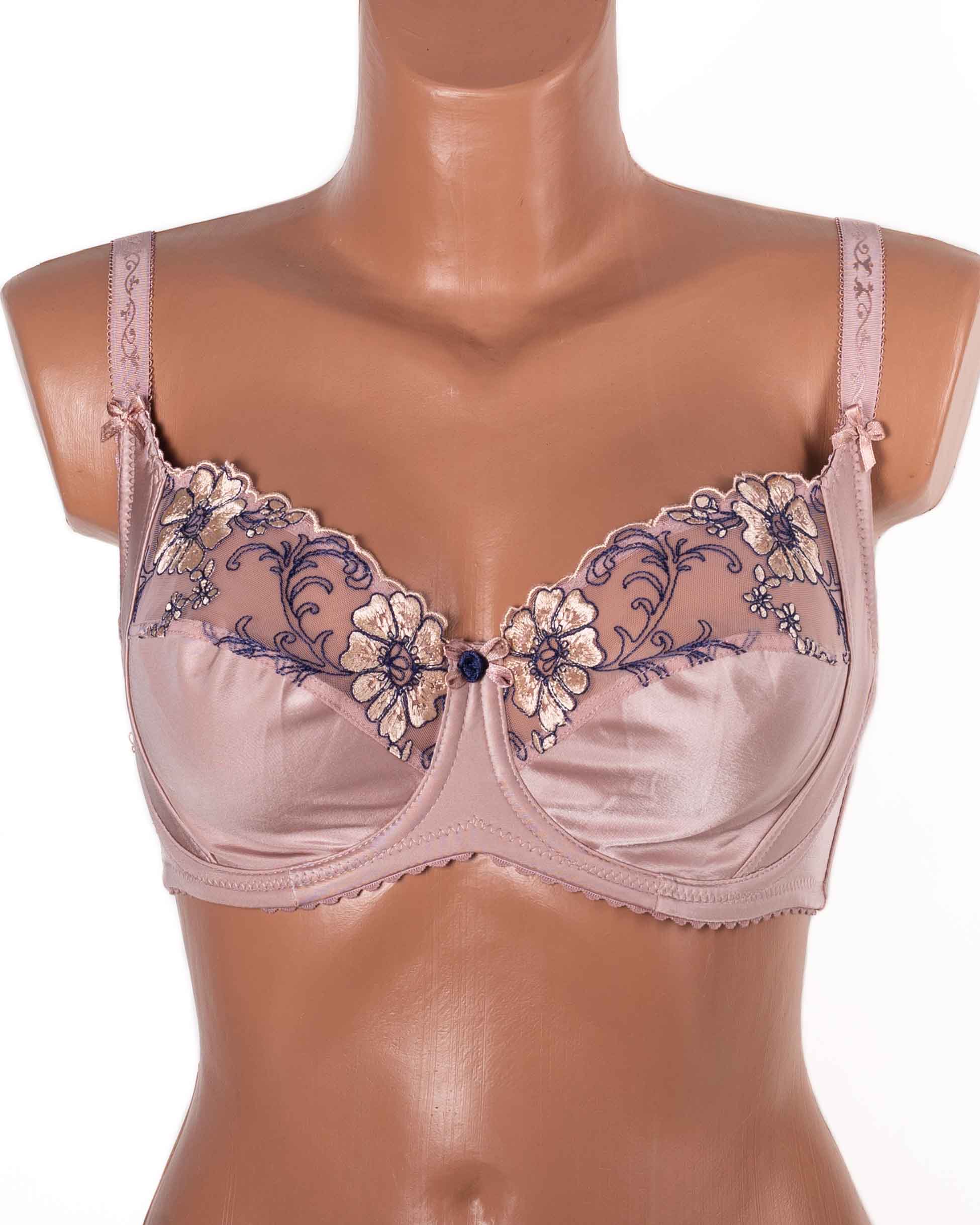 Бюстгальтер без поролона  з вишивкою Lanny mode 11775 пудра 11775-1