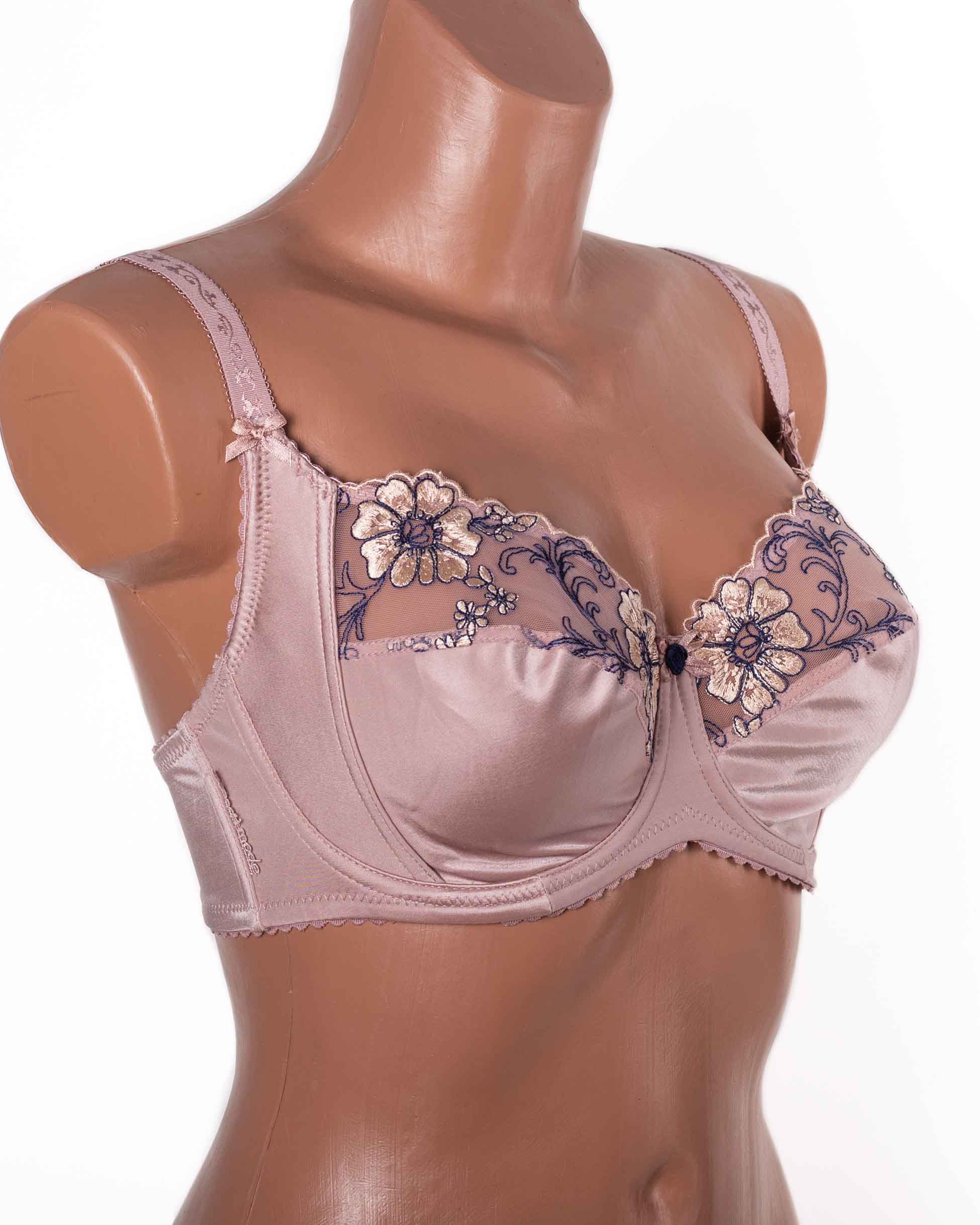 Бюстгальтер без поролона  з вишивкою Lanny mode 11775 пудра 11775-1