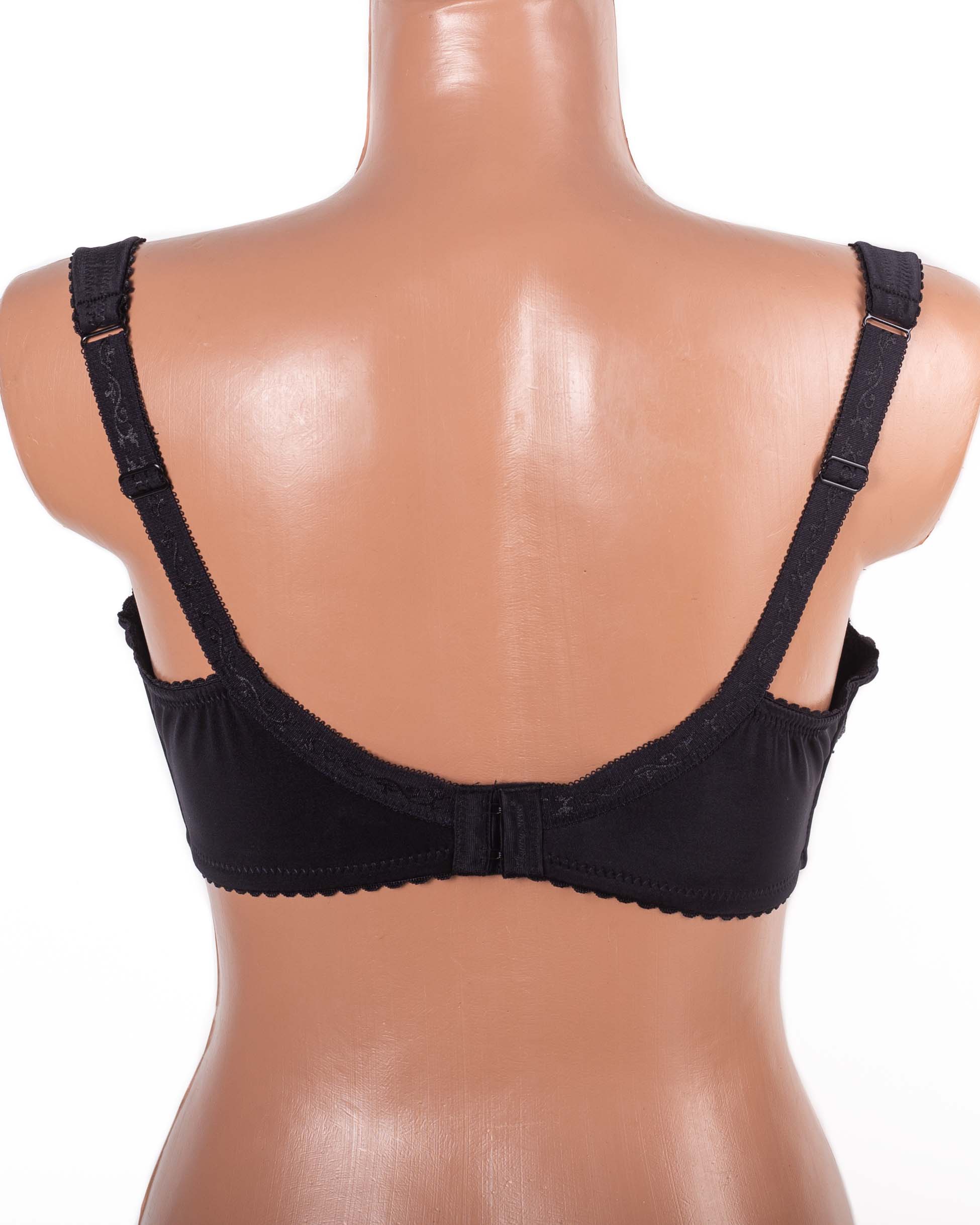 Бюстгальтер без поролона  з вишивкою Lanny mode 11775 чорний 11775-3