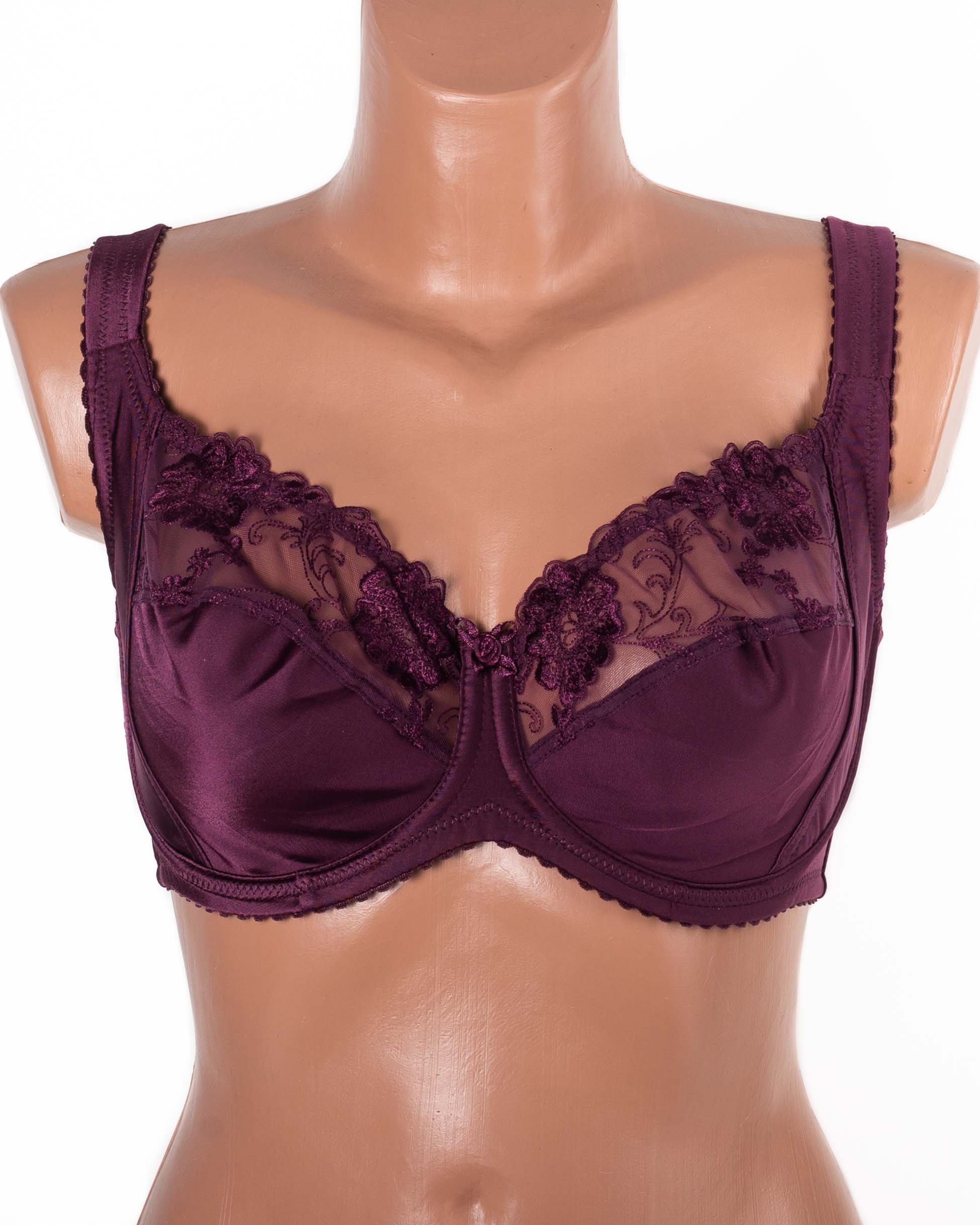 Бюстгальтер без поролона  з вишивкою Lanny mode 11775 марсала 11775-7